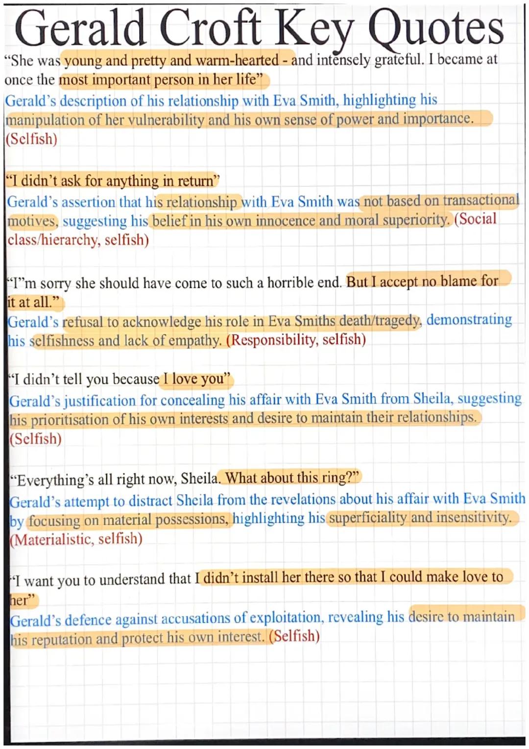 Gerald Croft Key Quotes