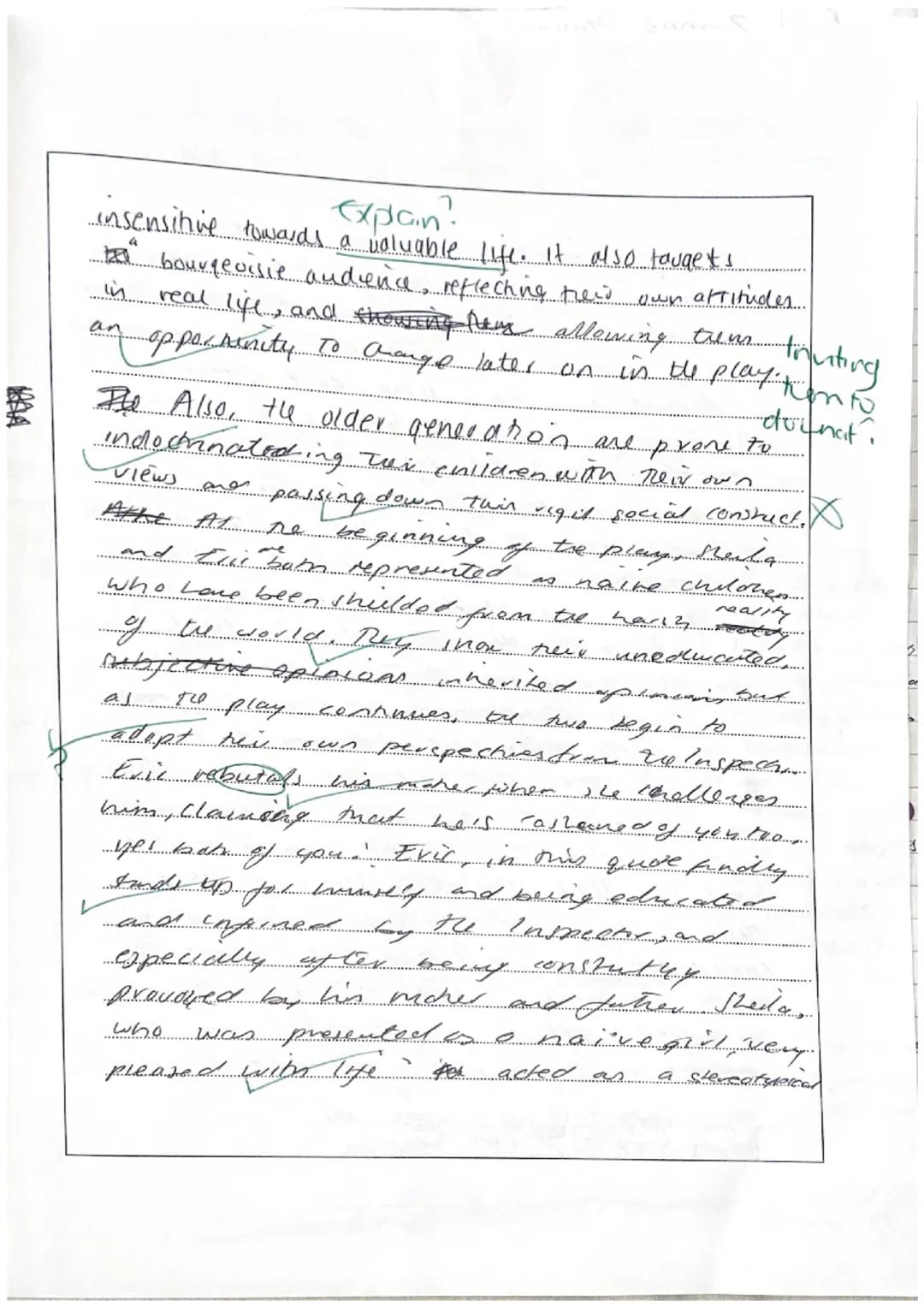 Section A:
J.B Priestley: An Inspector Calls
ANSWER
PLEASE CHOOSE ONE OF THE TWO QUESTIONS TO ANSWER
EITHER:
1. How far does Priestley prese