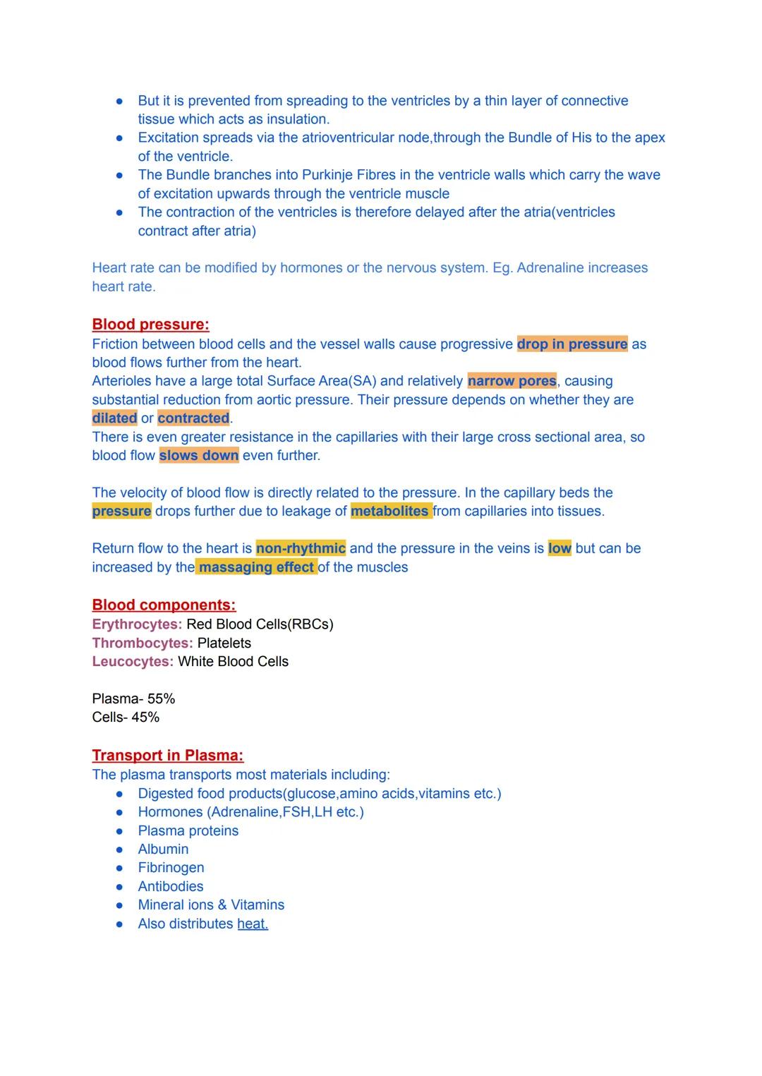 # Transport in Animals
Mammalian double circulatory system:
Comprises pulmonary and systemic circuits. The separate circuits permit rapid,