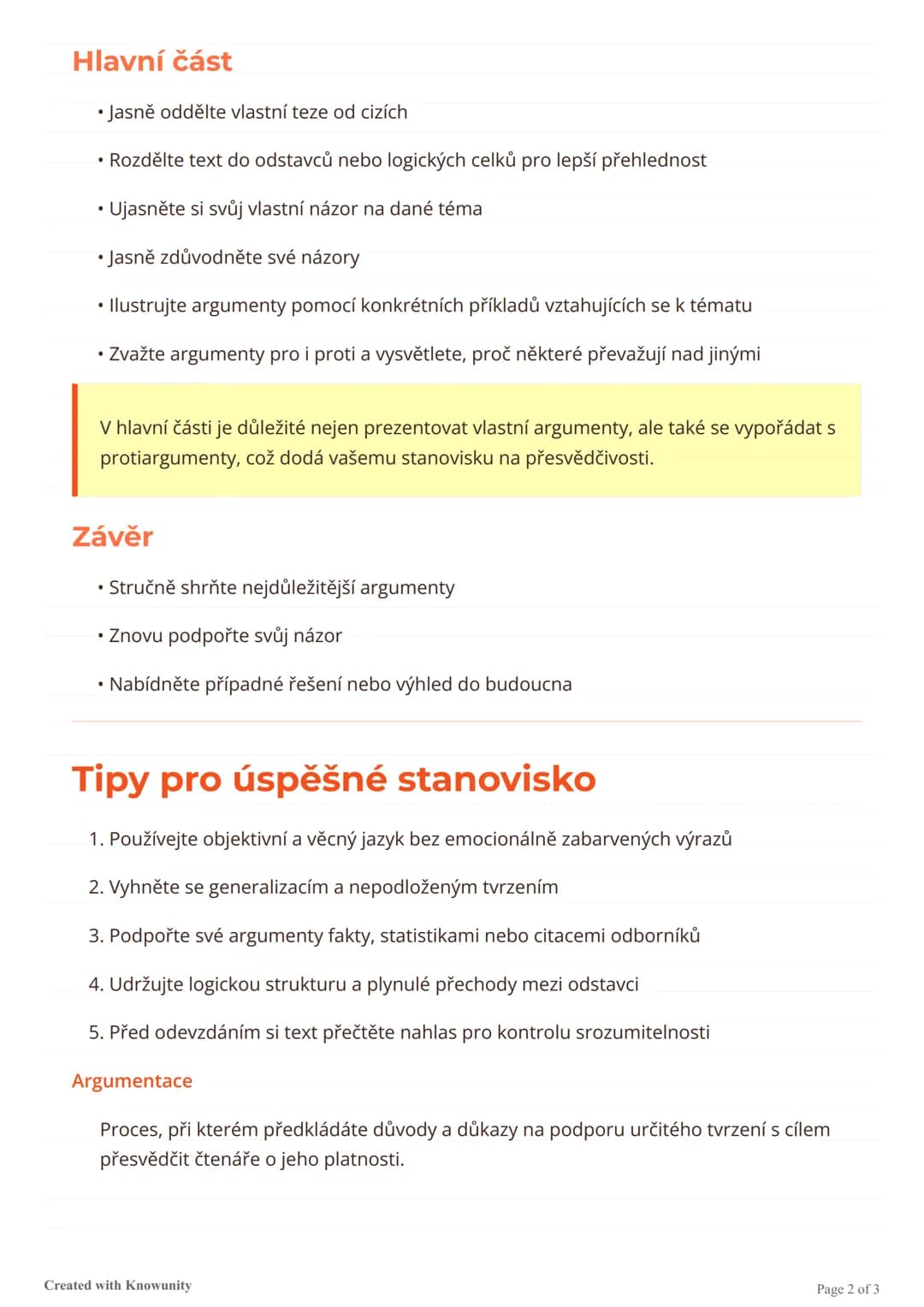# Jak napsat stanovisko
Tipy, jak napsat a nejlépe strukturovat stanovisko nebo argumentační esej.
# Jak napsat stanovisko
Stanovisko (ne