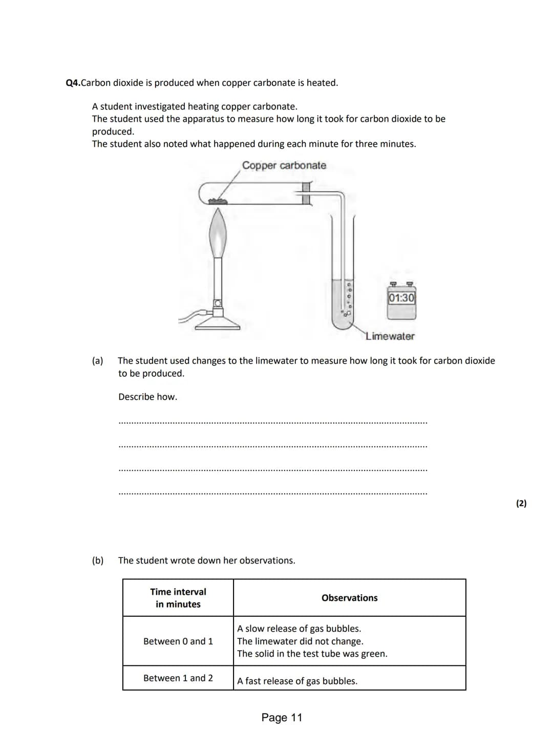 Q1.A student investigated the rate of reaction between sodium thiosulfate solution and dilute
hydrochloric acid, as shown in Figure 1.
###