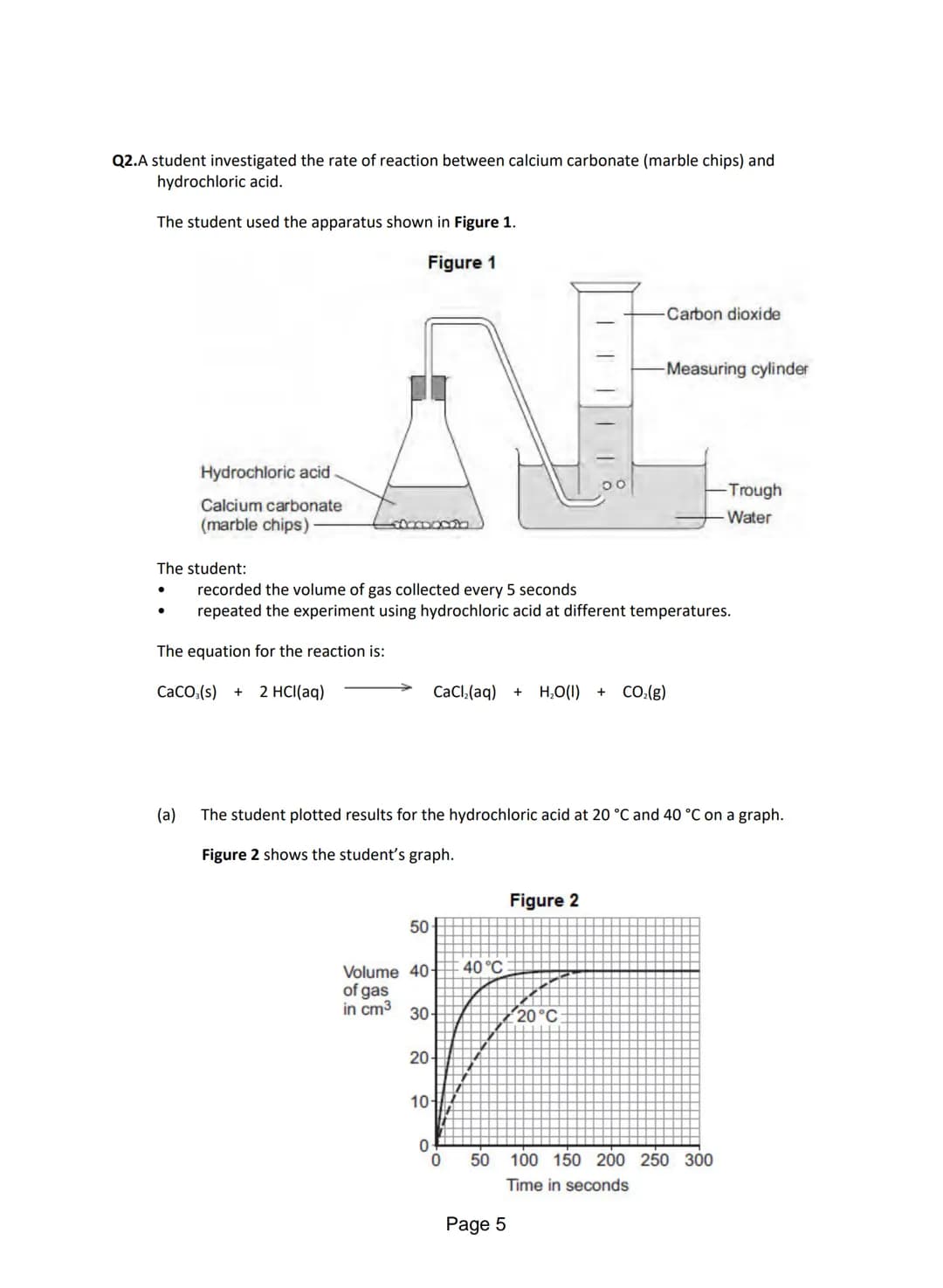 Q1.A student investigated the rate of reaction between sodium thiosulfate solution and dilute
hydrochloric acid, as shown in Figure 1.
###