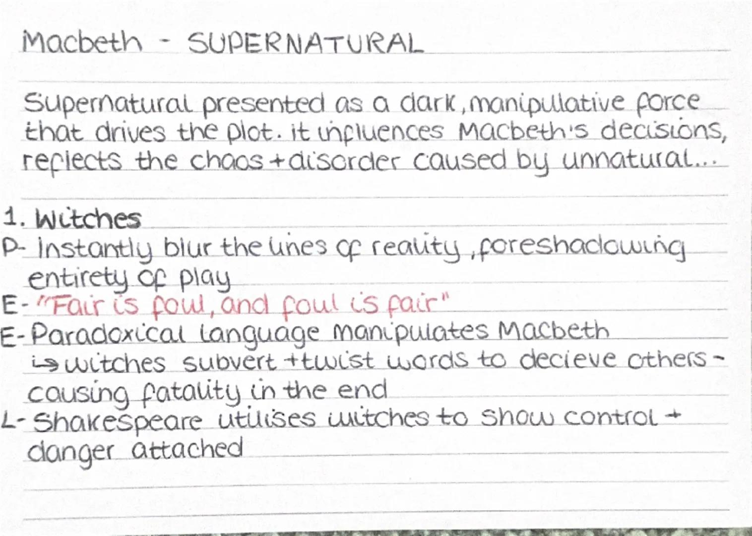 Macbeth - KINGSHIP (1)
Kingship is presented as a divinely ordained right -
one that is easily corrupted by ambition + violence.
Shakespear
