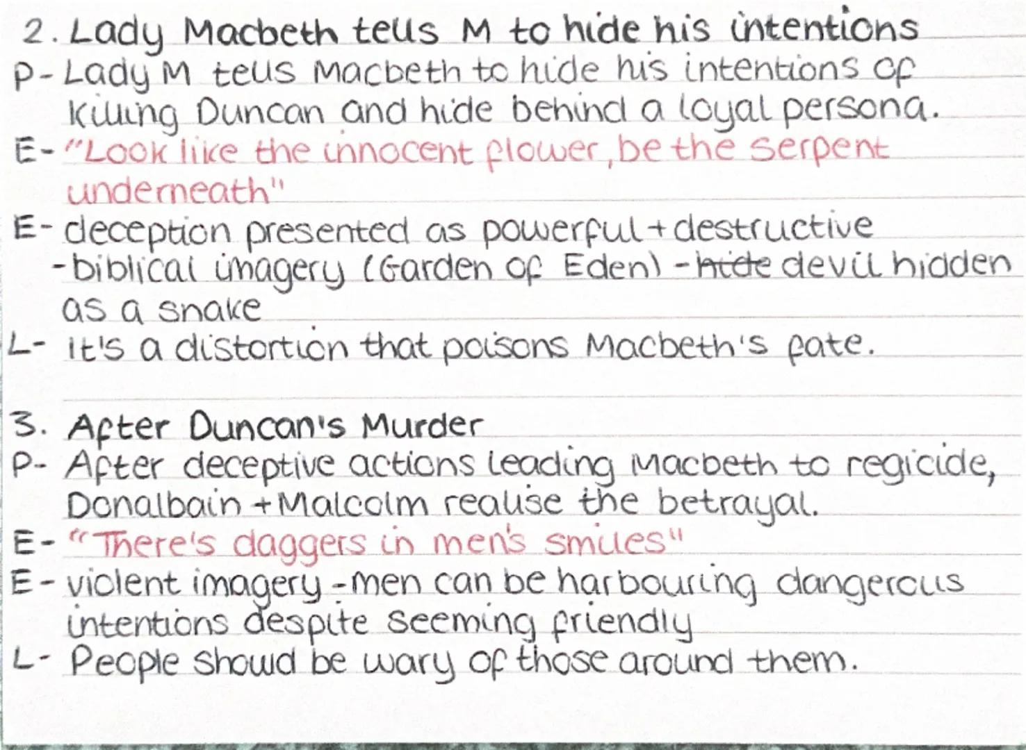 Macbeth - KINGSHIP (1)
Kingship is presented as a divinely ordained right -
one that is easily corrupted by ambition + violence.
Shakespear