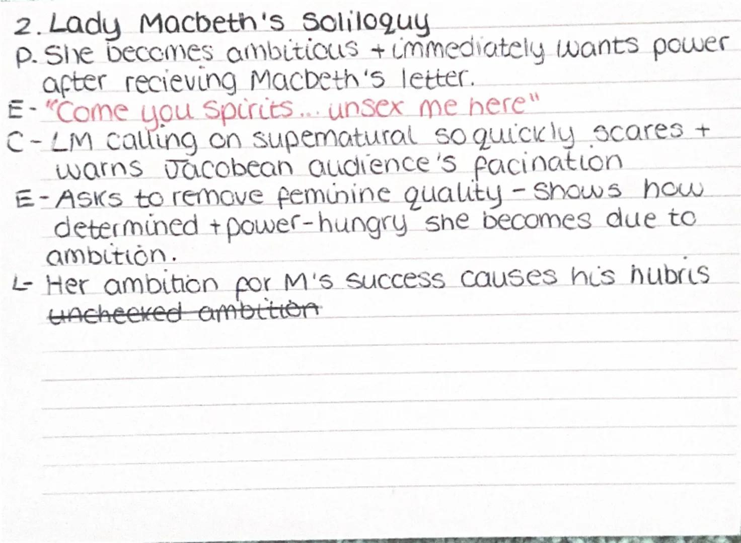 Macbeth - KINGSHIP (1)
Kingship is presented as a divinely ordained right -
one that is easily corrupted by ambition + violence.
Shakespear
