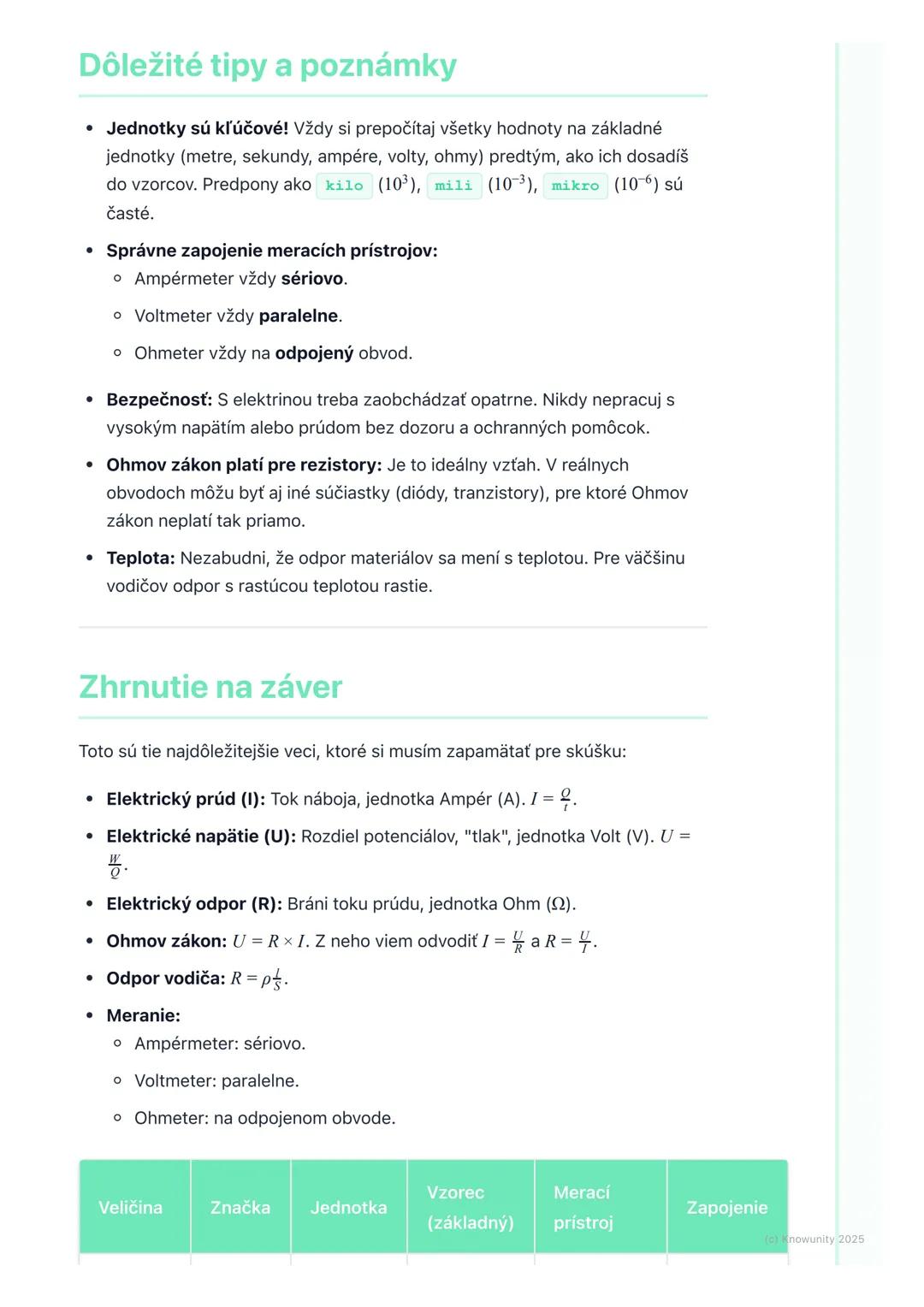 # Elektrický prúd, napätie, odpor
Úvod do témy
Dnes si zopakujeme základy elektrotechniky, konkrétne elektrický prúd,
napätie a odpor. Tie