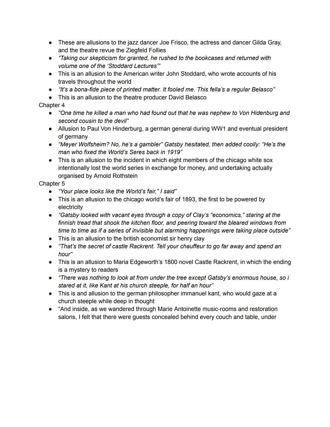 Motif
● Pathetic fallacy (weather): heat = high tension, rain = intense emotion, downfall of
emotions
"Old sport" constant reminder of the p
