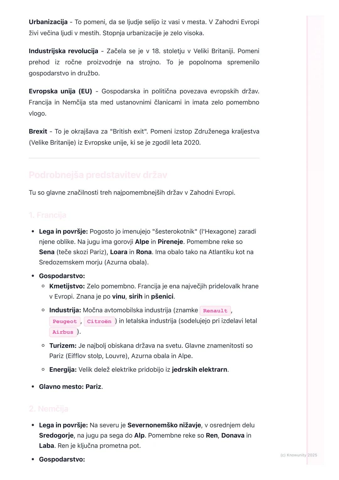 # Zahodna Evropa
Splošni pregled Zahodne Evrope
Zahodna Evropa je gospodarsko najrazvitejši del našega kontinenta. Leži ob
Atlantskem ocea