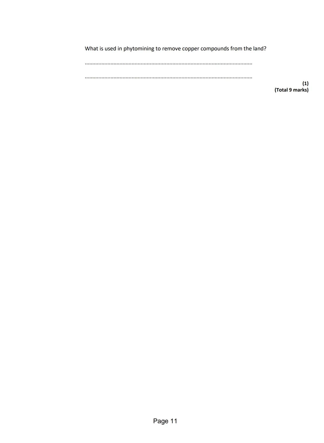 Reactivity of metals – page 10