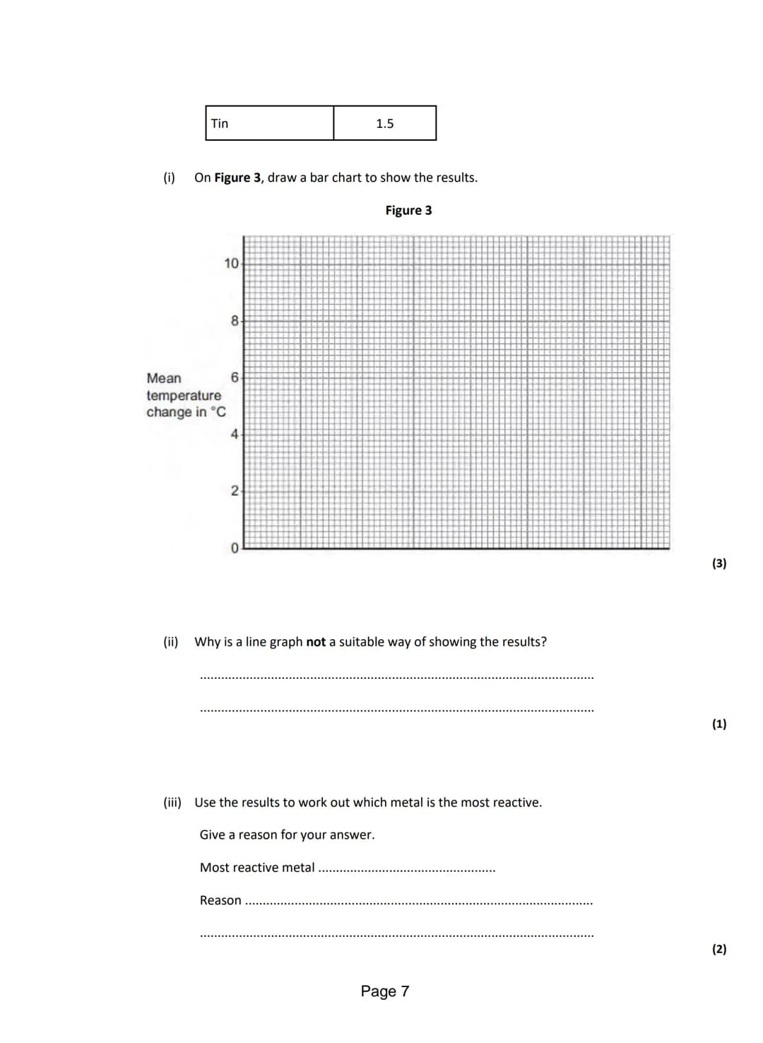 Reactivity of metals – page 6