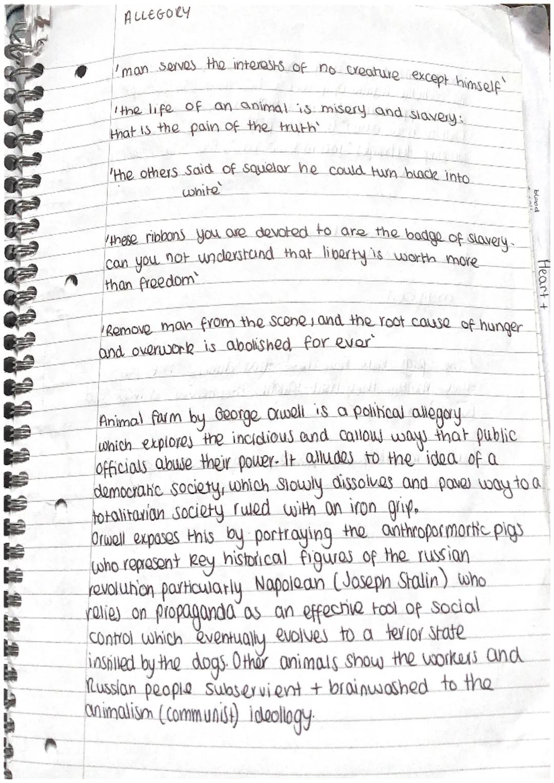 Key animal farm thoughts:
Chap 1: drunk jones, Starving the animals
Old major 'beasts of england`
'no animal escapes the cruel iknife in