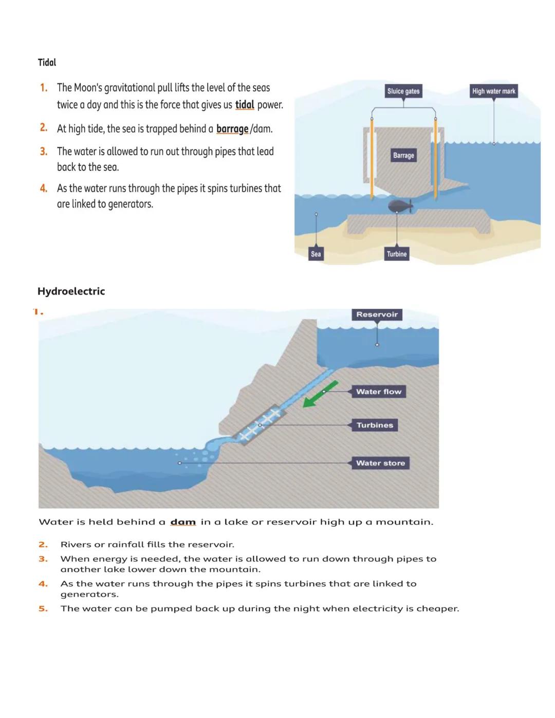 Types of energy resource
Renewable and non-renewable resources
A renewable energy resource is one that is being (or can be) replenished as i
