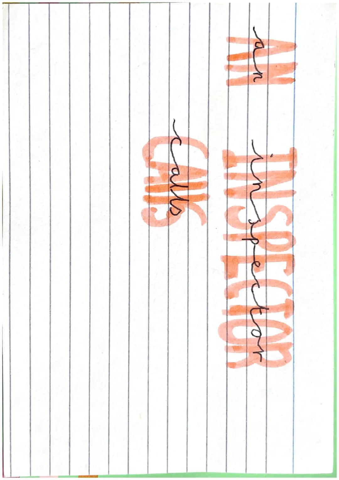 AQA An Inspector Calls Revision cards; English Literature