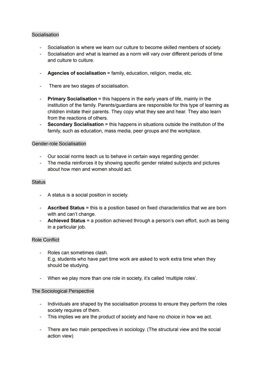 What is sociology?
Sociology is the study of society and of people and their behaviour.
Nature or Nurture
Sociologists believe society shape
