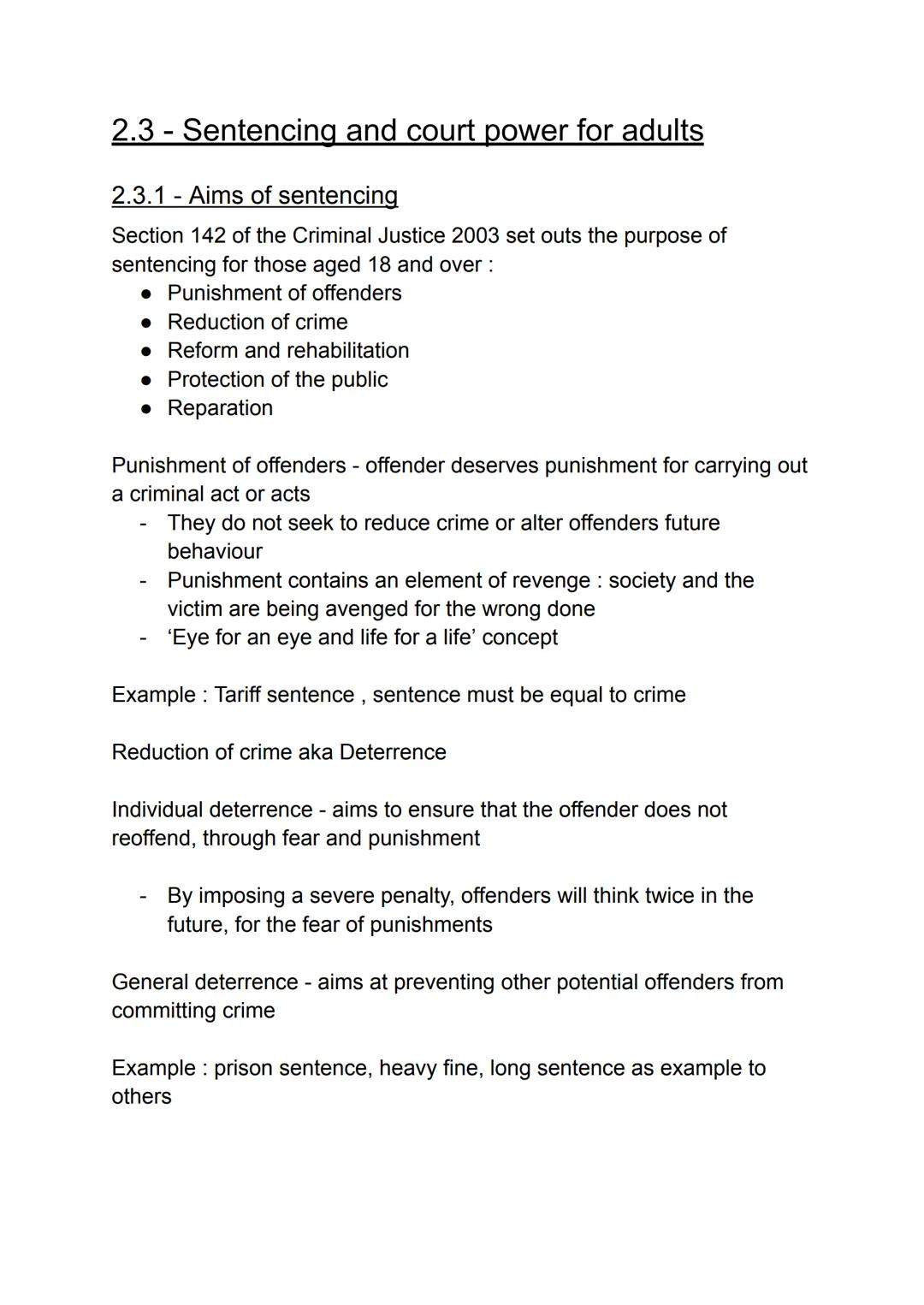 2.1 Criminal process
There are two courts that hear trials of the criminal courts
- Magistrates
- Crown
Defendant pleads guilty = receive