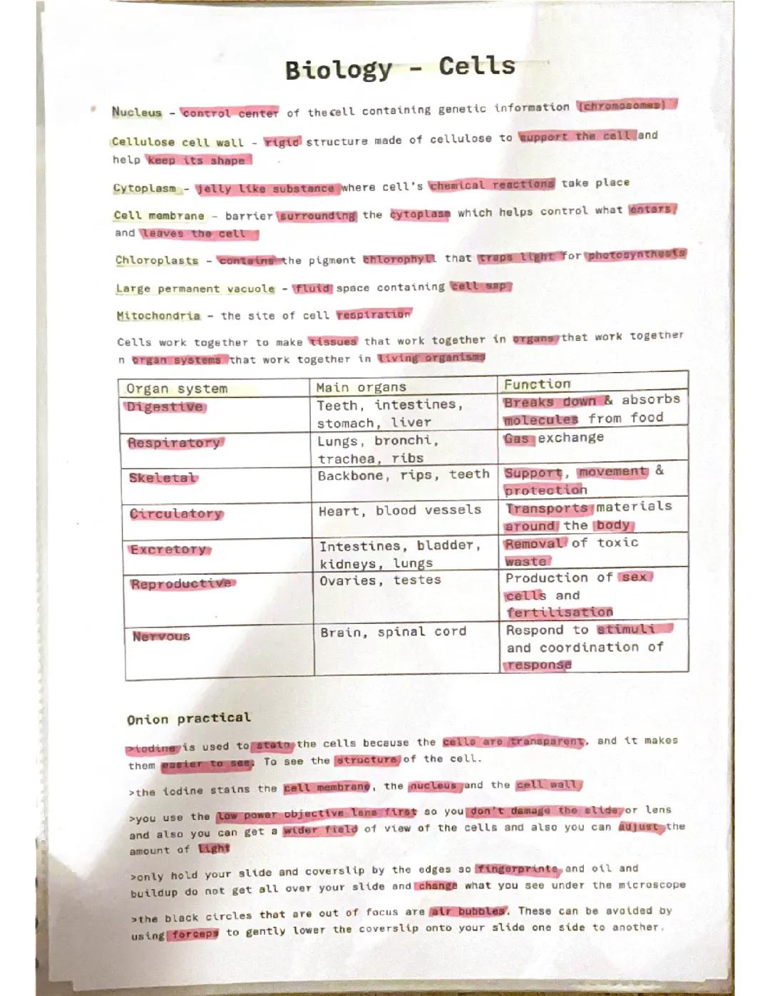 CCEA DOUBLE AWARD SCIENCE BIOLOGY 1.1 CELLS