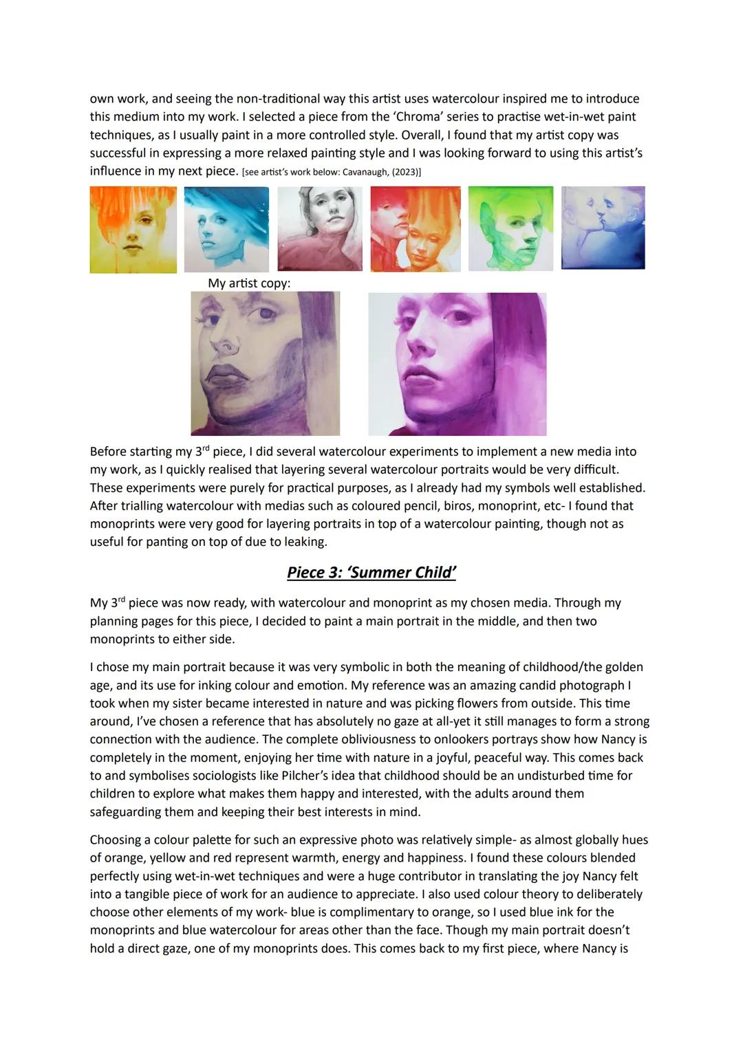 Saffron McCaughey: Portraiture/Component 1 Essay:
Introduction:
I already knew even before starting my project that I wanted to focus on por