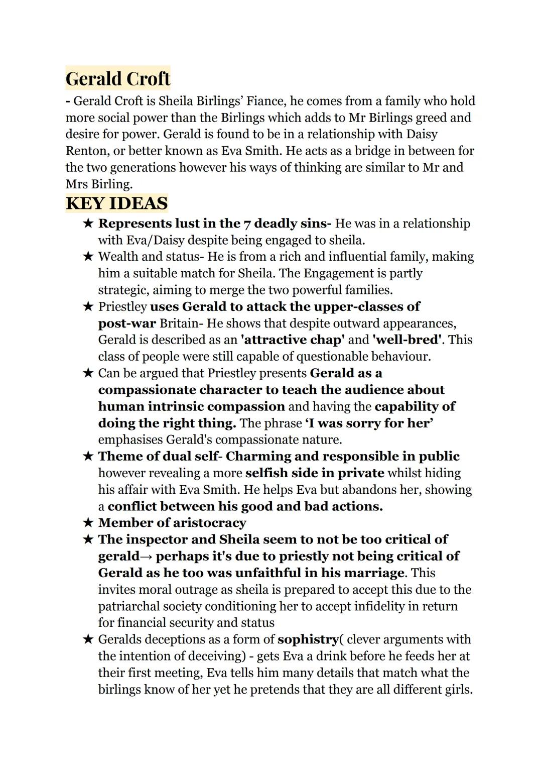 # An Inspector Calls
(Characters)
Sheila Birling:
Initial Portrayal: Initially, Sheila is portrayed as a stereotypical
younger generation