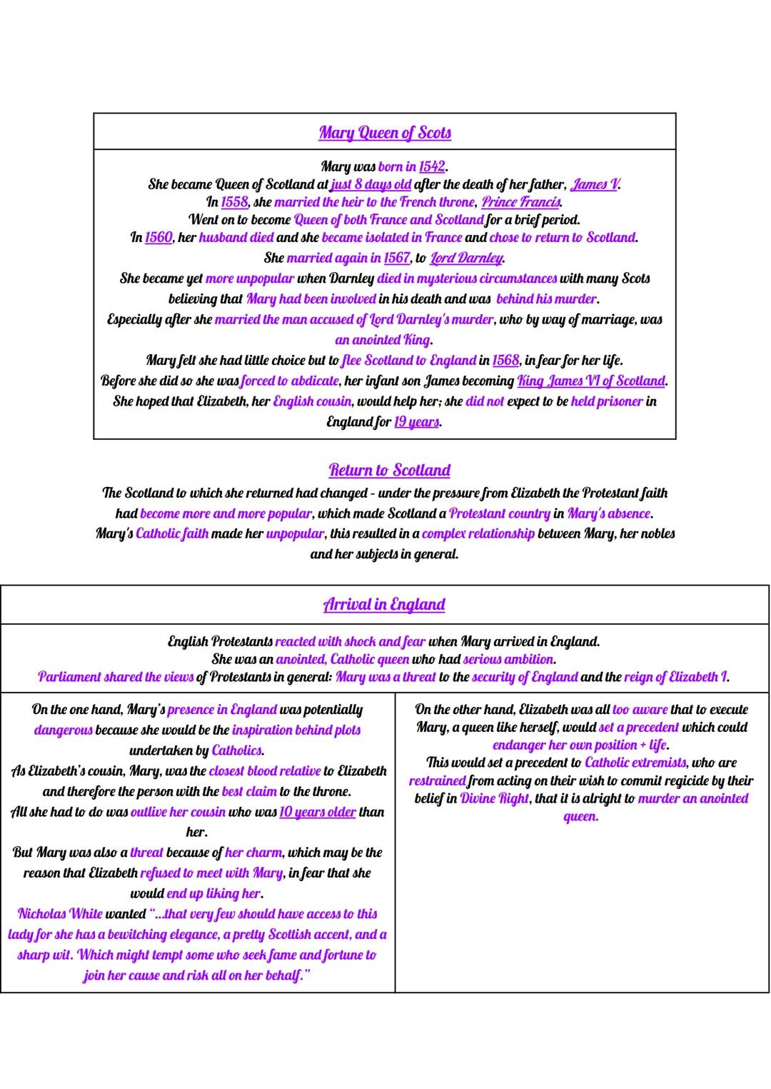 # Mary Queen of Scots
Mary was born in 1542.
She became Queen of Scotland at just 8 days old after the death of her father, James V.
In 155