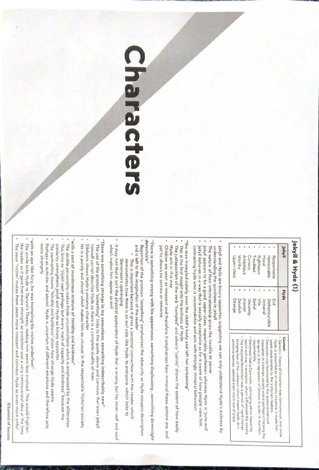 Context
Context:
Stevenson
Stevenson's Calvinistic upbringing (a major branch of Protestantism that
follows the theological tradition and fo