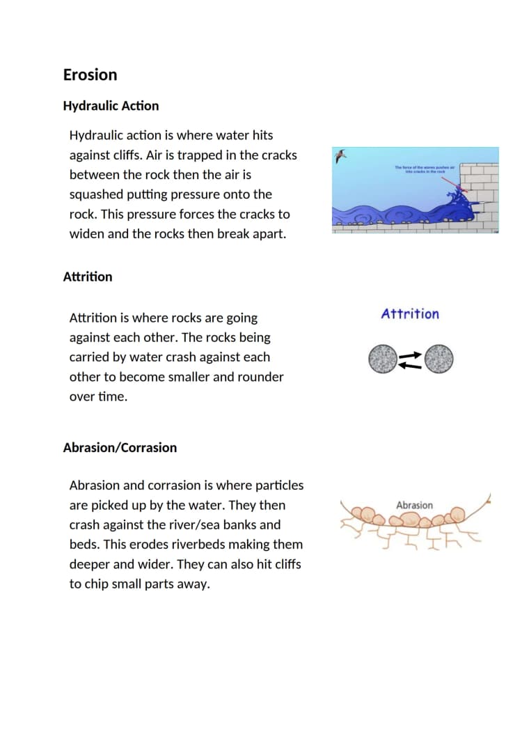 Types of Coastal Erosion