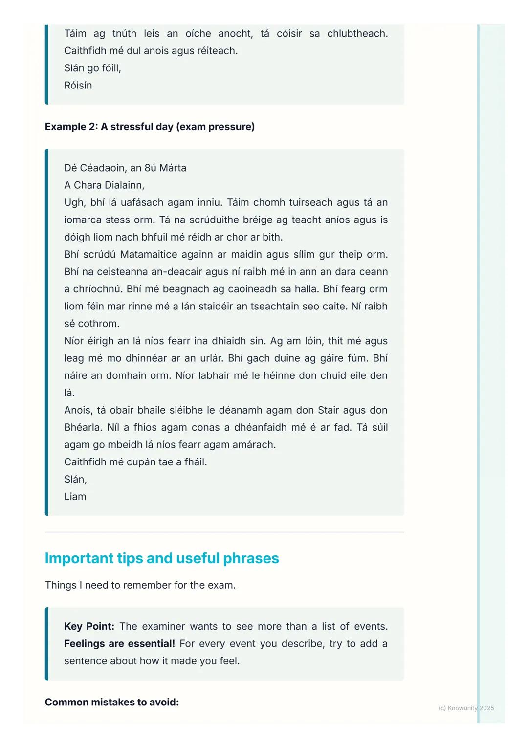 # Dialann (Diary Entries)
An introduction to diary entries (Dialann)
A diary entry, or iontráil dialainne, is a personal piece of writing