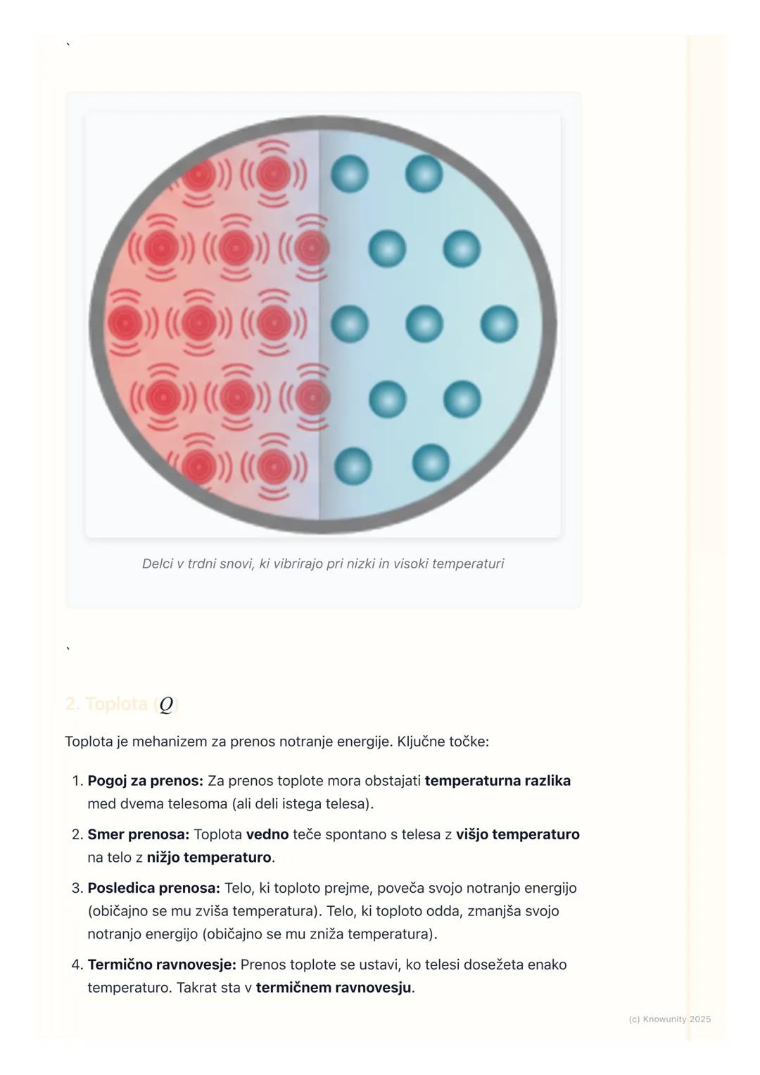 ## 5.2. Notranja energija in
toplota
Uvod v notranjo energijo in toploto
Pogosto v vsakdanjem življenju uporabljamo besedi "toplota" in "t