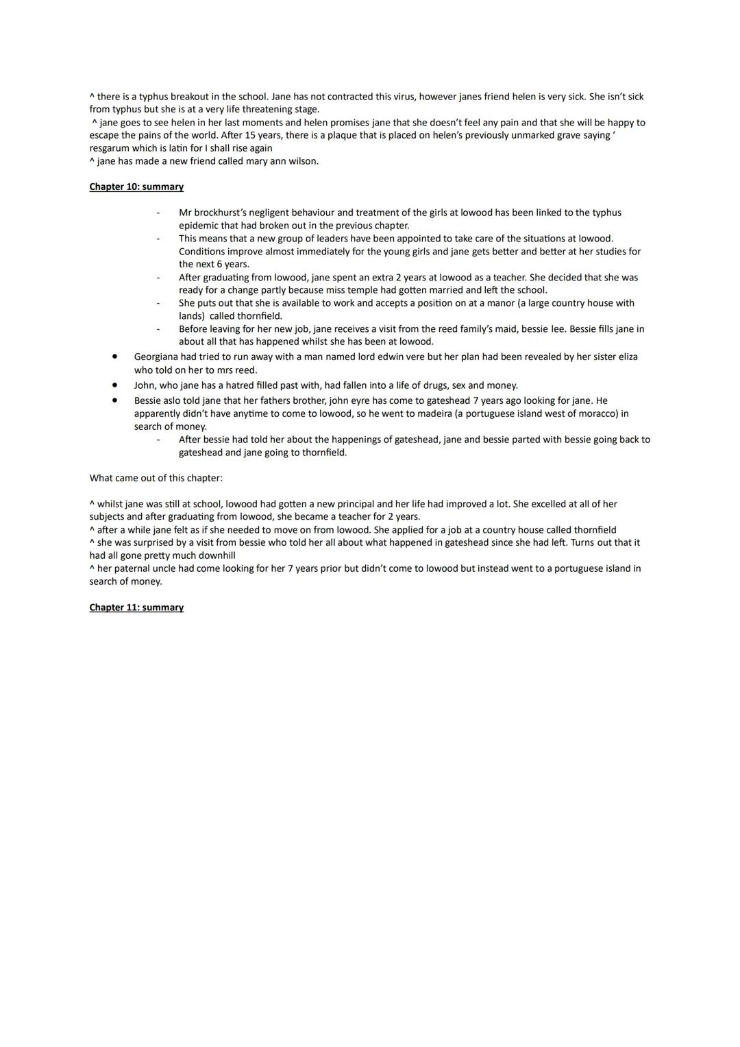 chapter 1: summary
setting: gatehshead, home of theReed family
time: november 1808-1820 (early 19th century)
โ
starts off with jane eyre (wh