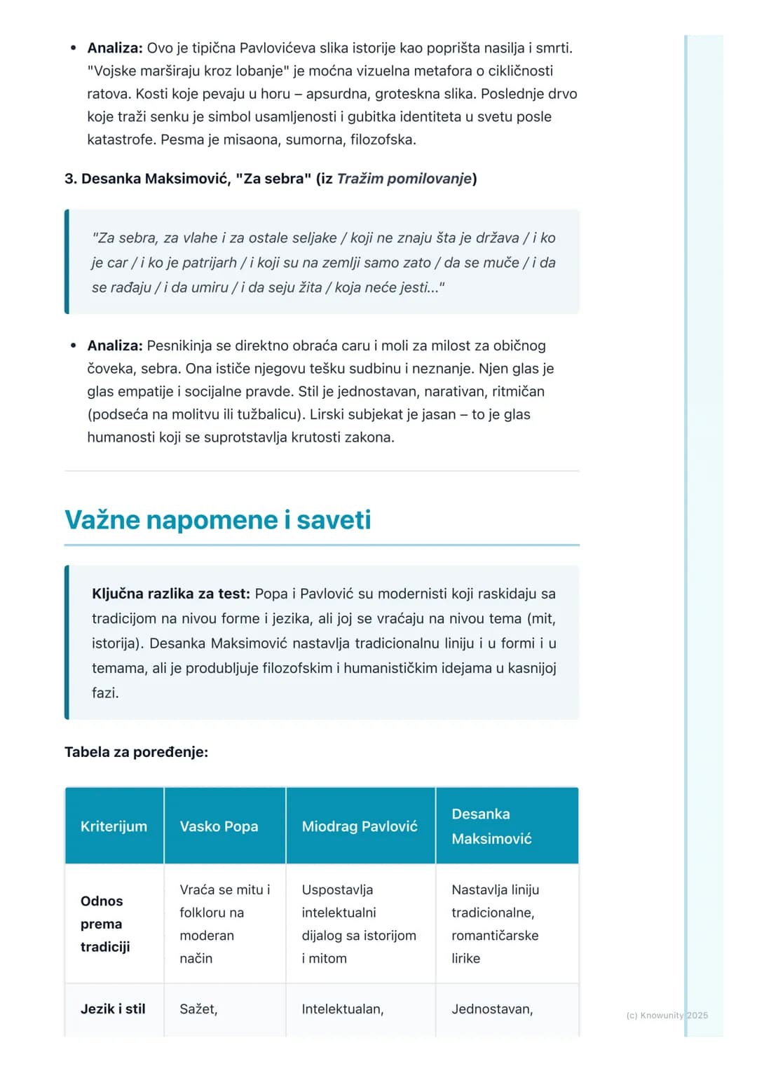 # Posleratna poezija (Vasko
Popa, Miodrag Pavlović,
Desanka Maksimović)
Opšti uvod u posleratnu poeziju
Posle Drugog svetskog rata, srpska