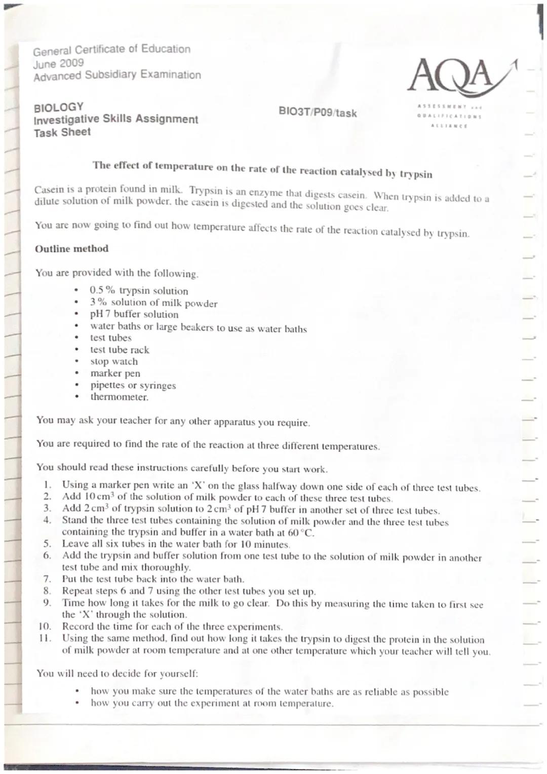 Apparatus & Techniques covered:
A use appropriate apparatus to record a range of quantitative measurements
B. use appropriate instrumentatio