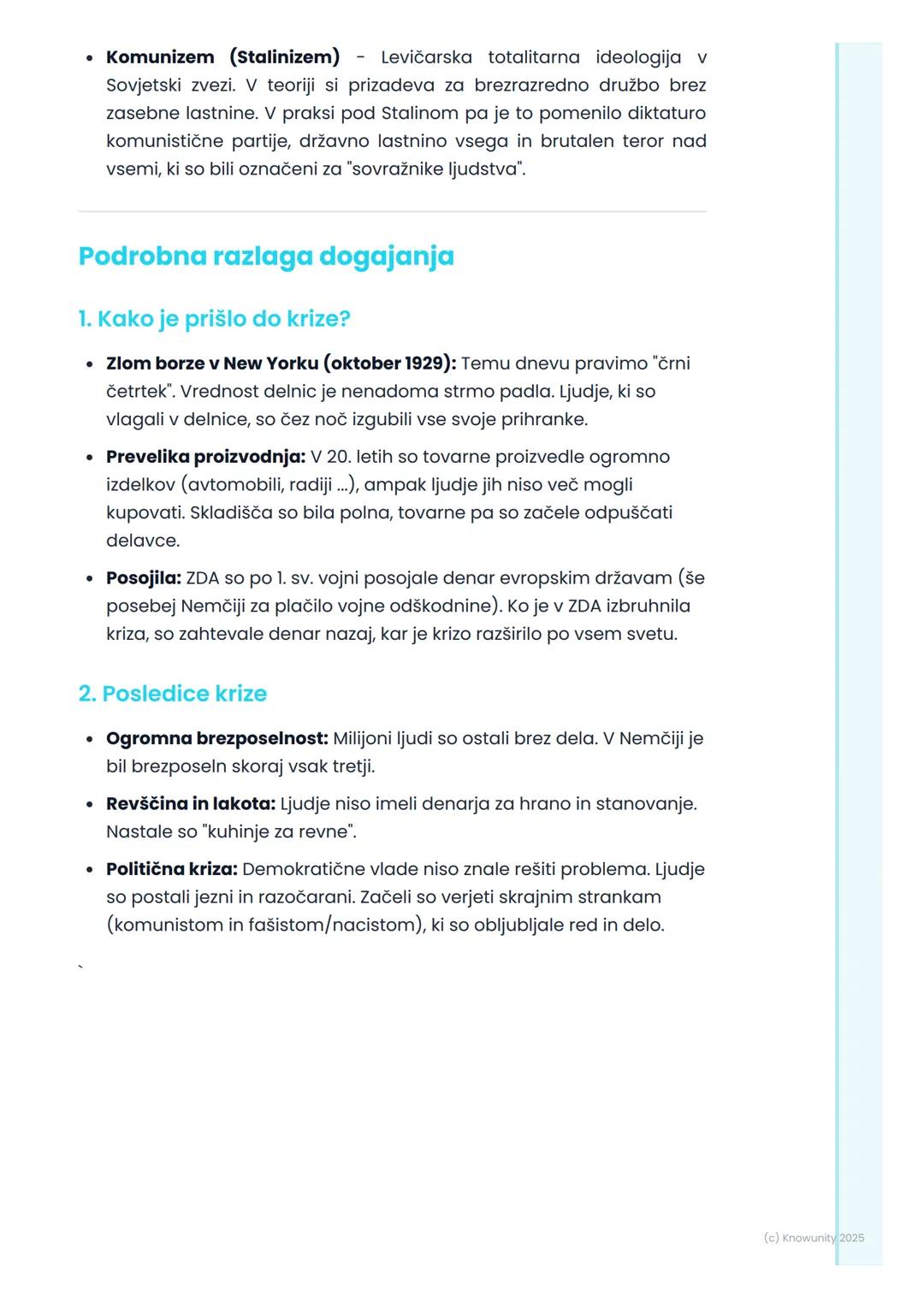 # Gospodarska kriza in vzpon
totalitarizmov (fašizem,
nacizem, komunizem)
## Uvod v gospodarsko krizo in totalitarizme
Po prvi svetovni vo