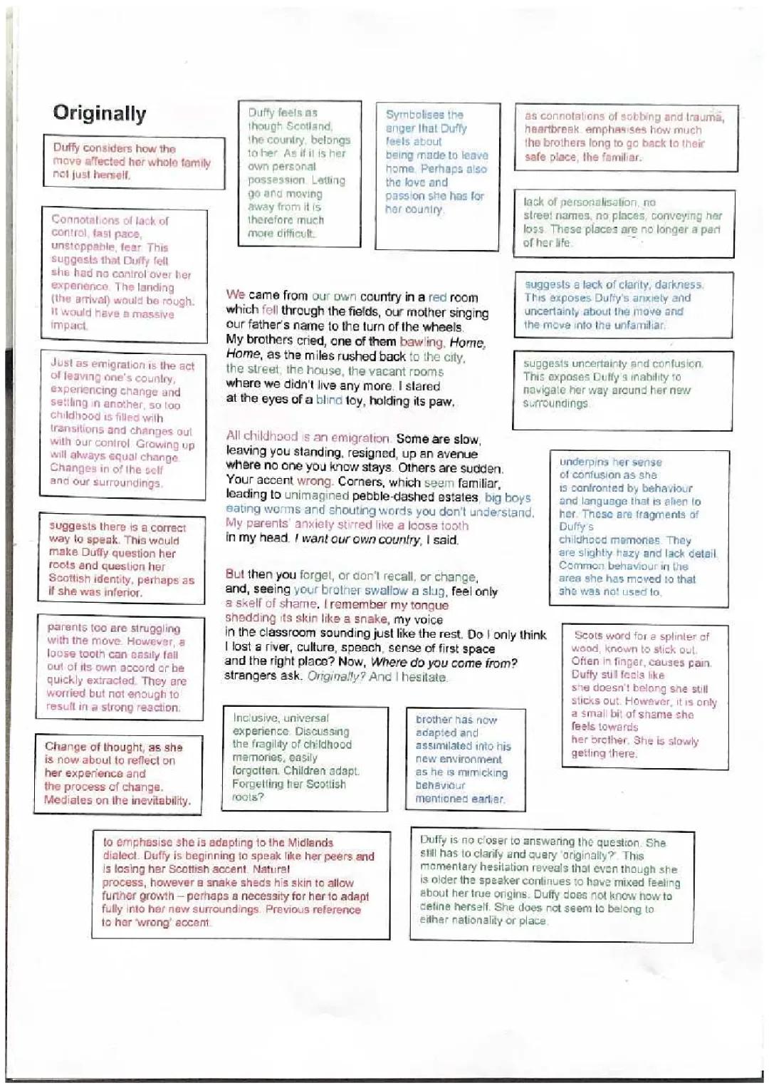 Originally - Carol Ann Duffy