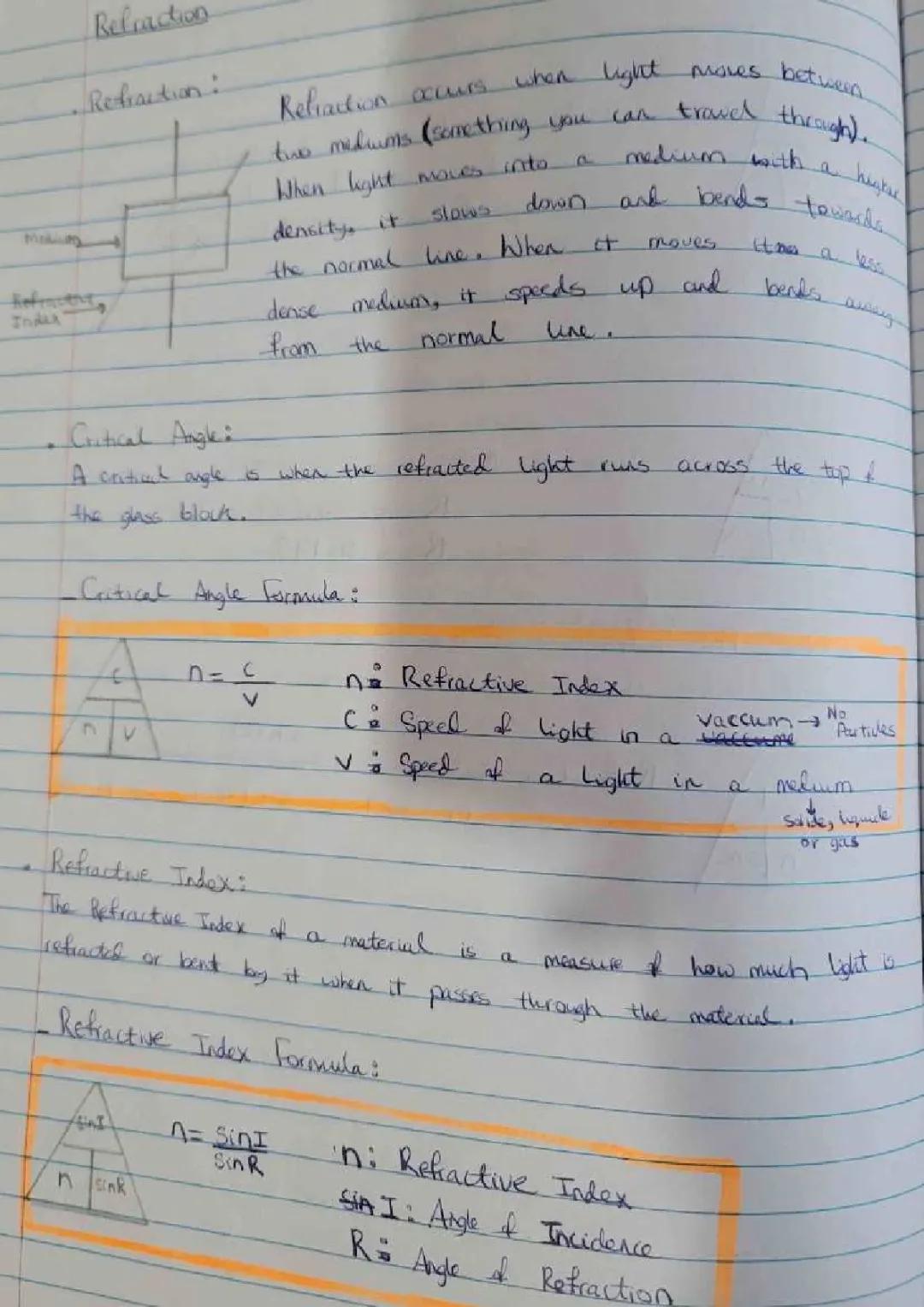 Understanding Refraction: Physics Notes for BTEC Applied Science