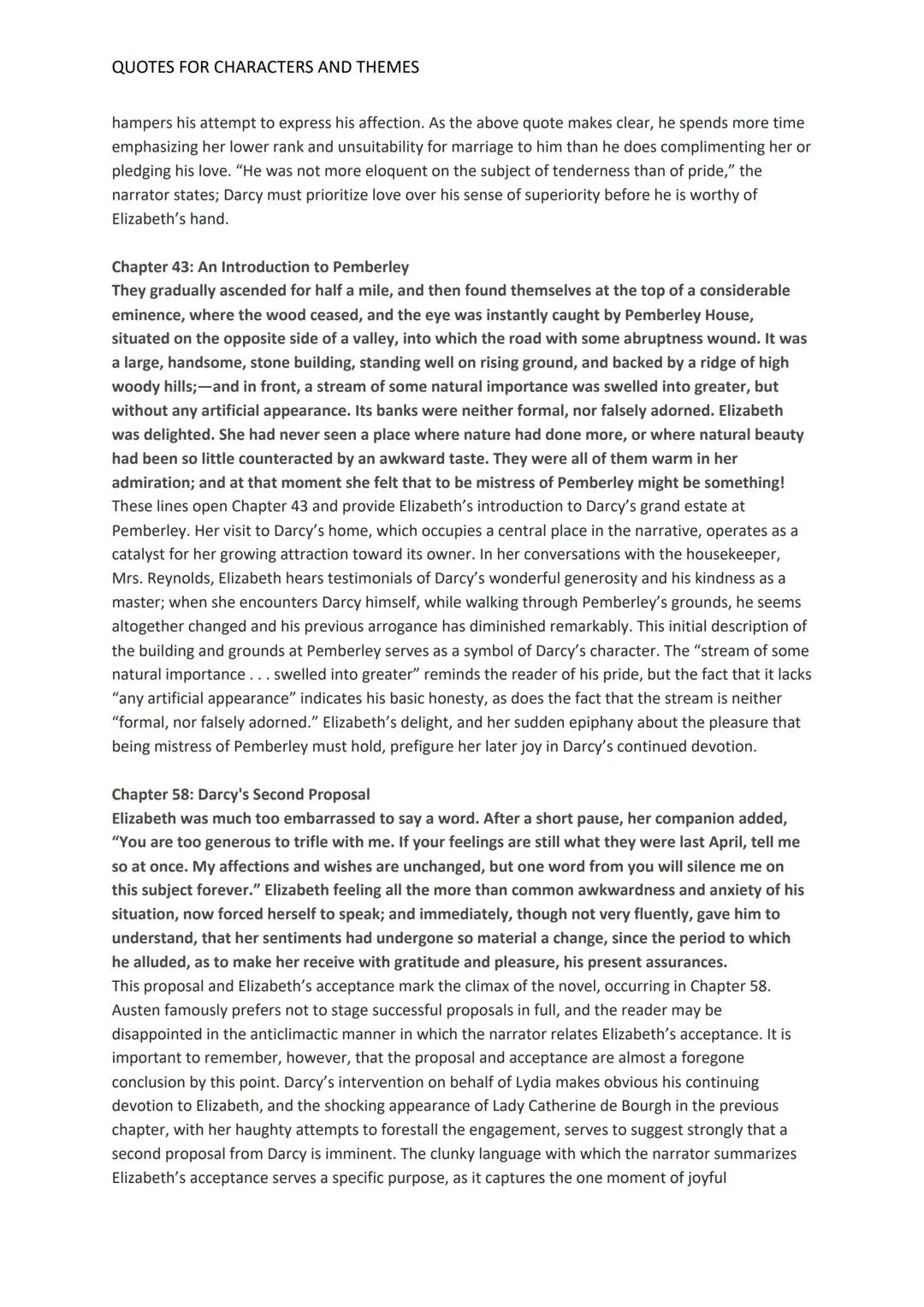 QUOTES FOR CHARACTERS AND THEMES
Chapter 1: A Famous Opening Line
It is a truth universally acknowledged, that a single man in possession of