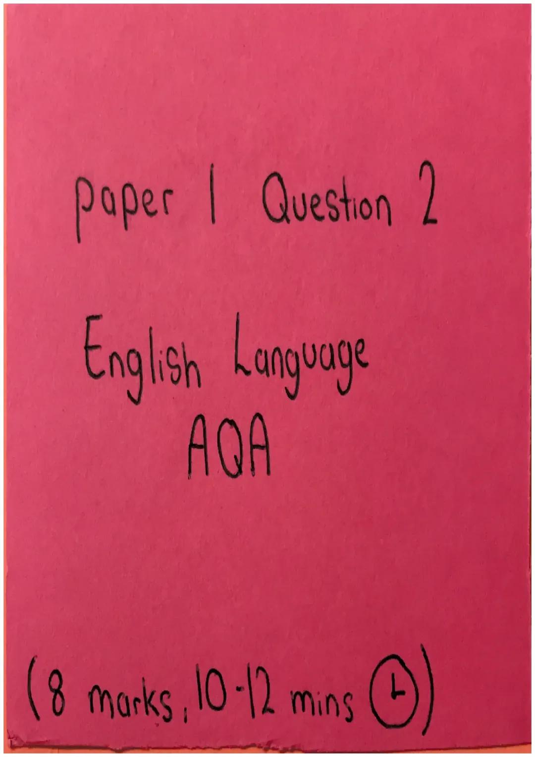english language question layout