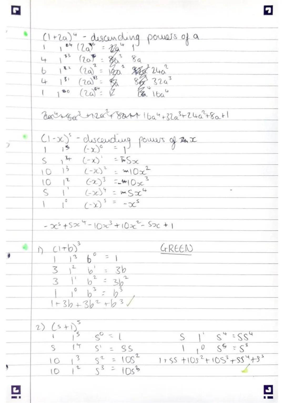 L
Di
14 a) (1,1) & (4, 5).
√3²+4² = √25 = 5
1
Binomial Theorem
(
1
121
33
4 6 4
5 10 10 S
6
595
1
IS
20
Brunanial theavem:
2
n-1
(a+b)" = a^