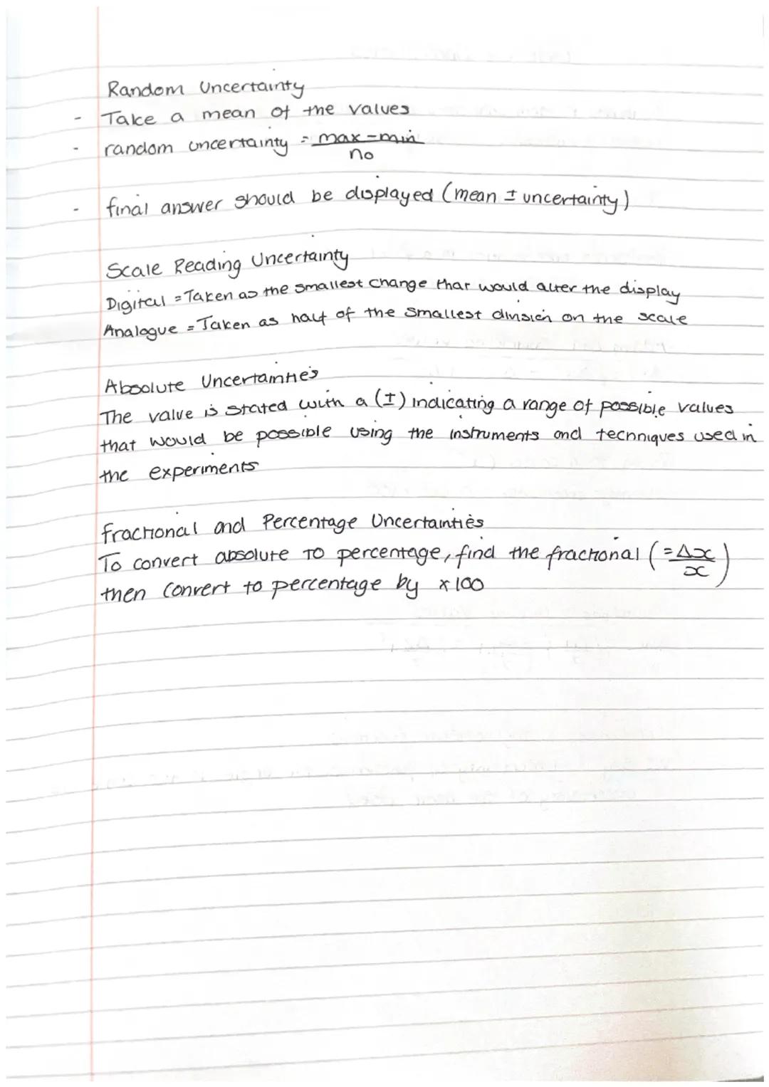 # Precision, Acuracy and Uncertainties
Precision
Accuracy
- Tells you something about the number of sig figs
in the measurement. More exa