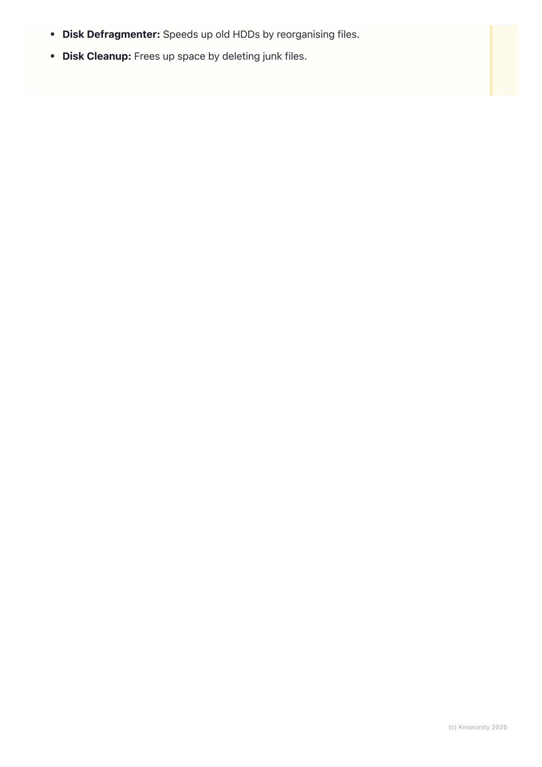 # Utility Software
## What is utility software?
Utility software doesn't let you do fun things like play games or write essays.
Instead, i