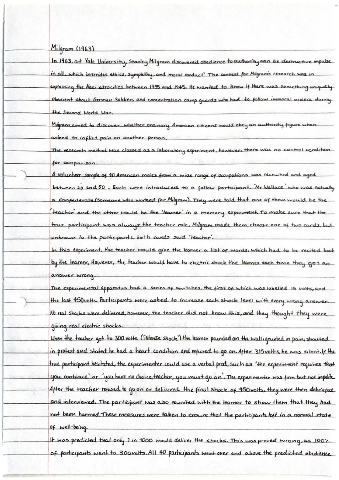 Milgram (1963)
In 1963, at Yale University. Stanley Milgram discovered obedience to authority can be destructive impulse
in all, which overr