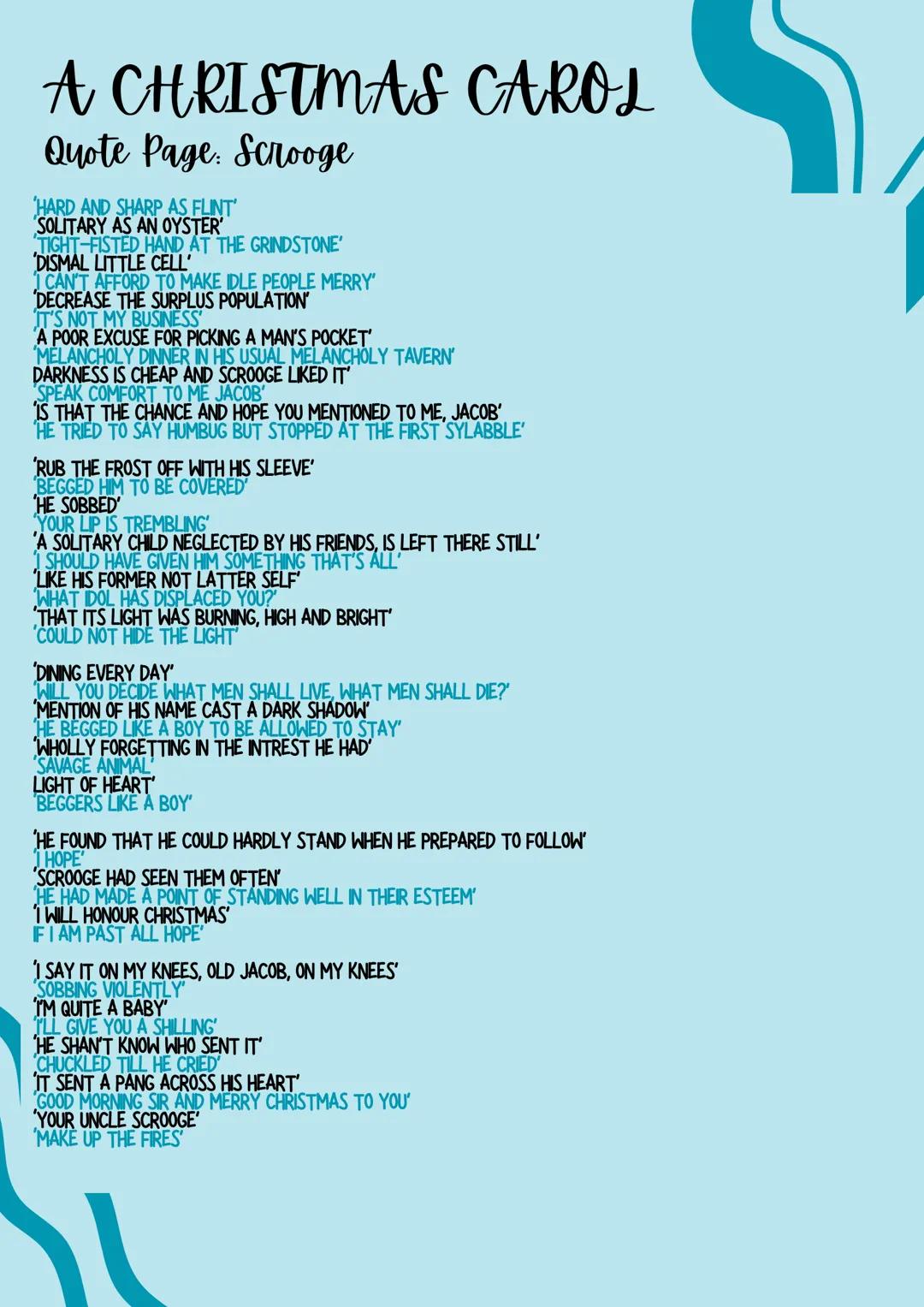 A Christmas Carol Scrooge Quote Page