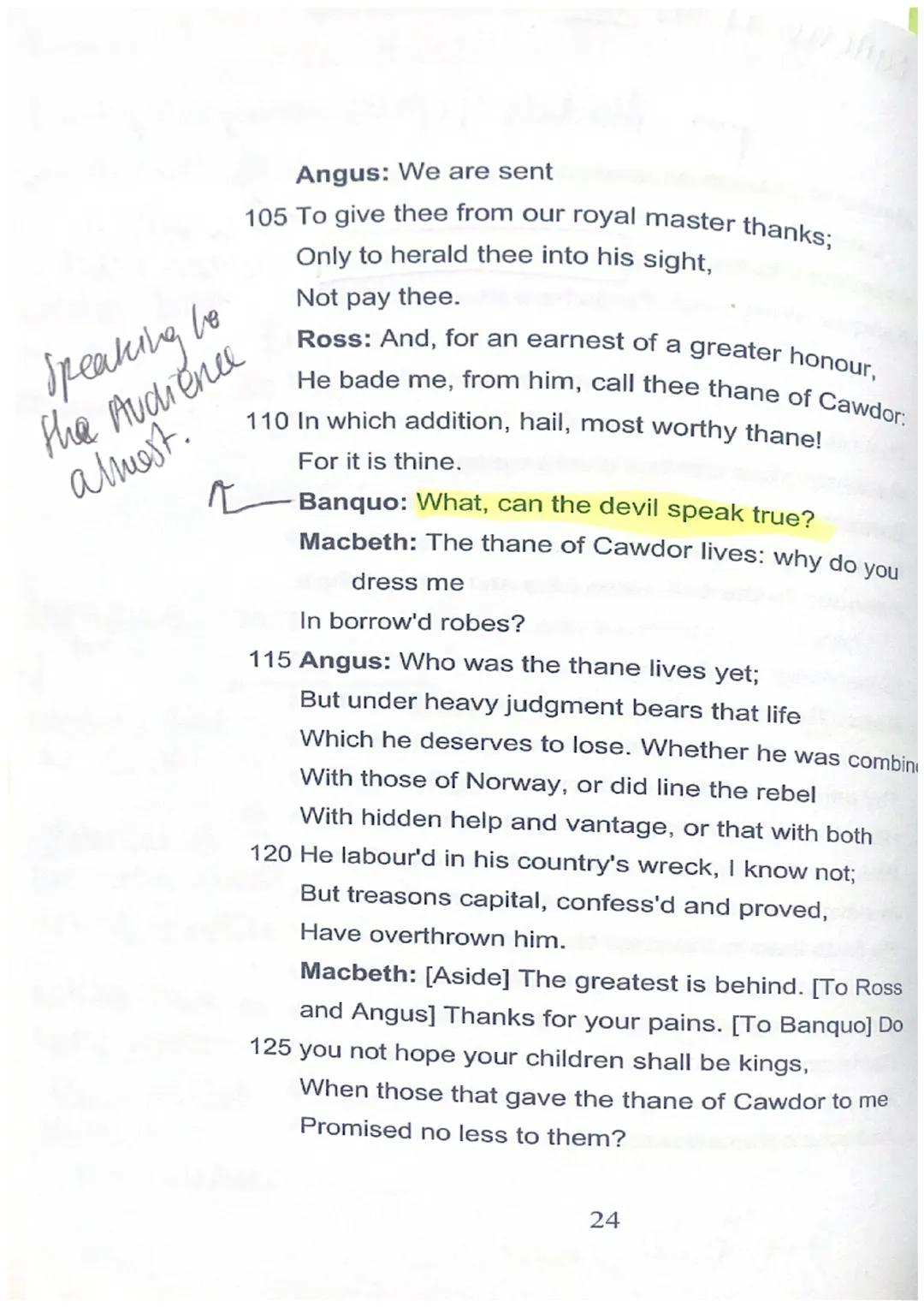 Pathetic falacy: ominous setting, witches are in
power
↳ may have the ability to infwence the elements.
Scene I. I. A desert Heath.
Act I
↓