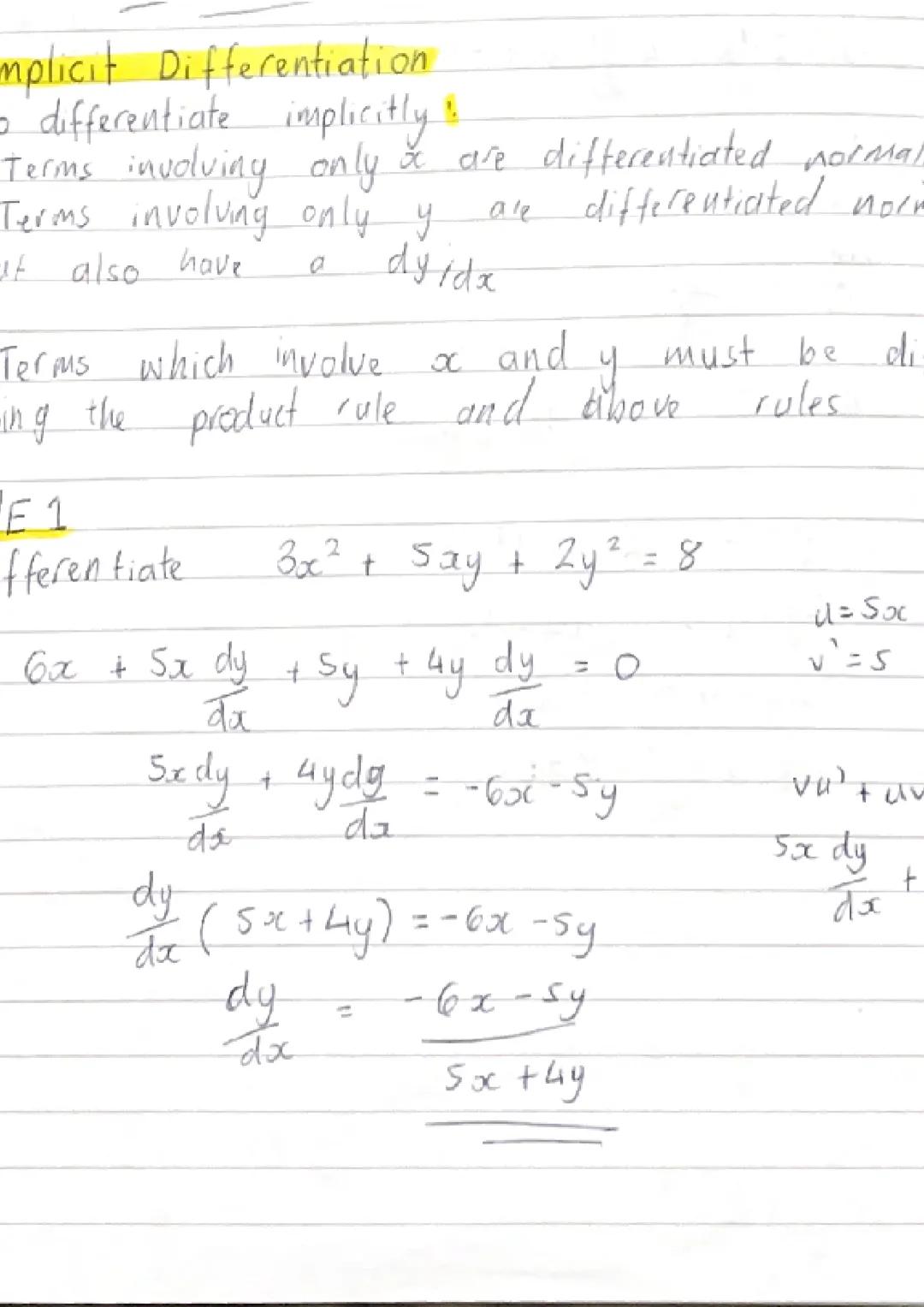 implicit differentiation