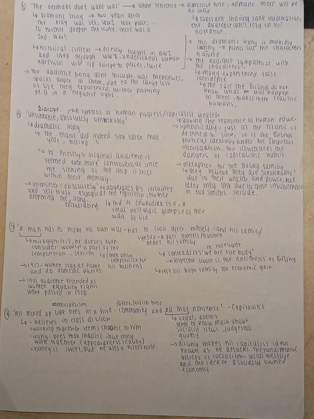 Explore Inspector Goole's Ideas and Class Barriers in An Inspector Calls