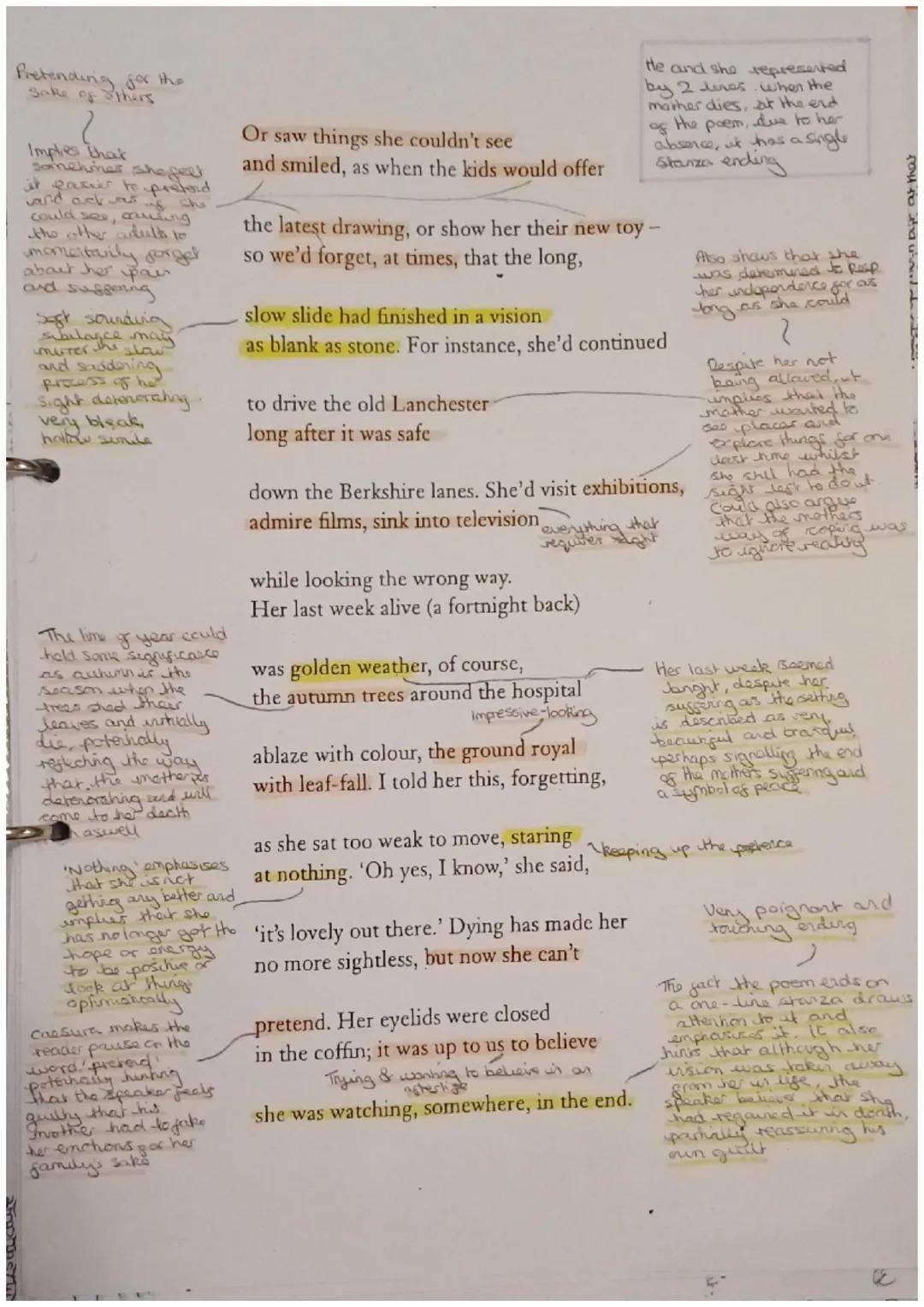 Form
-2 lines in every stanza apart from the last that only has one
No thym angeimbert
Lots de
very personal tone
-Avisbiographica
Stoicism