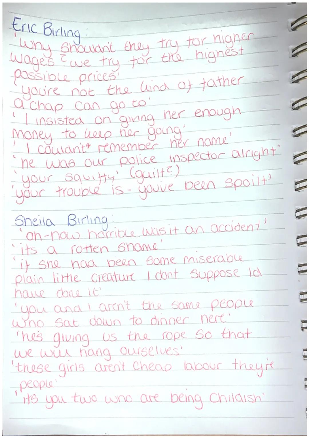 an inspector calls quotes.
Mr Birling:
'unsinkable, absolutely unsinkable'
'community and all that nonsence'
'look inspector la give thouse