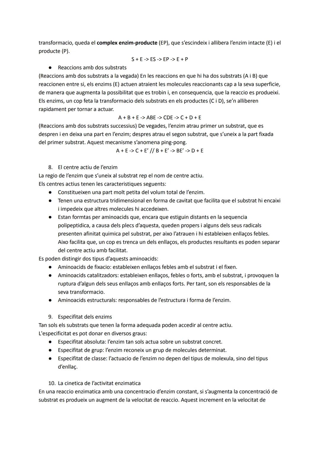 UNITAT 1: EL METABOLISME CEL·LULAR I ELS ENZIMS
1. El concepte de metabolisme
El metabolisme cel·lular és el conjunt de reaccions químiques