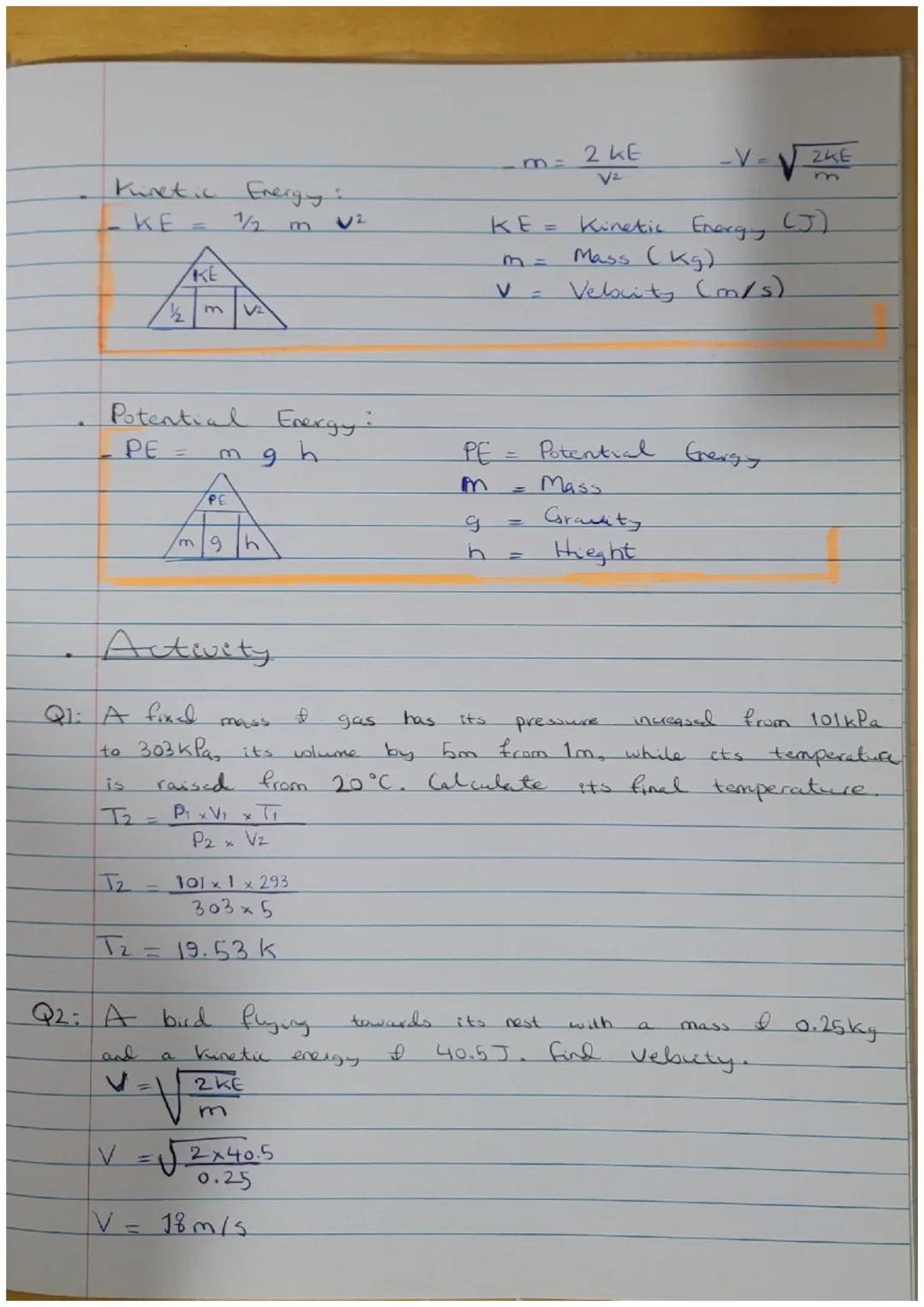 Ideal Gas
18/12/201
- Ideal Gases:
The temperature & gas (in kelvin) is directly proportionl
to the kinetic energy & the molecules of the g