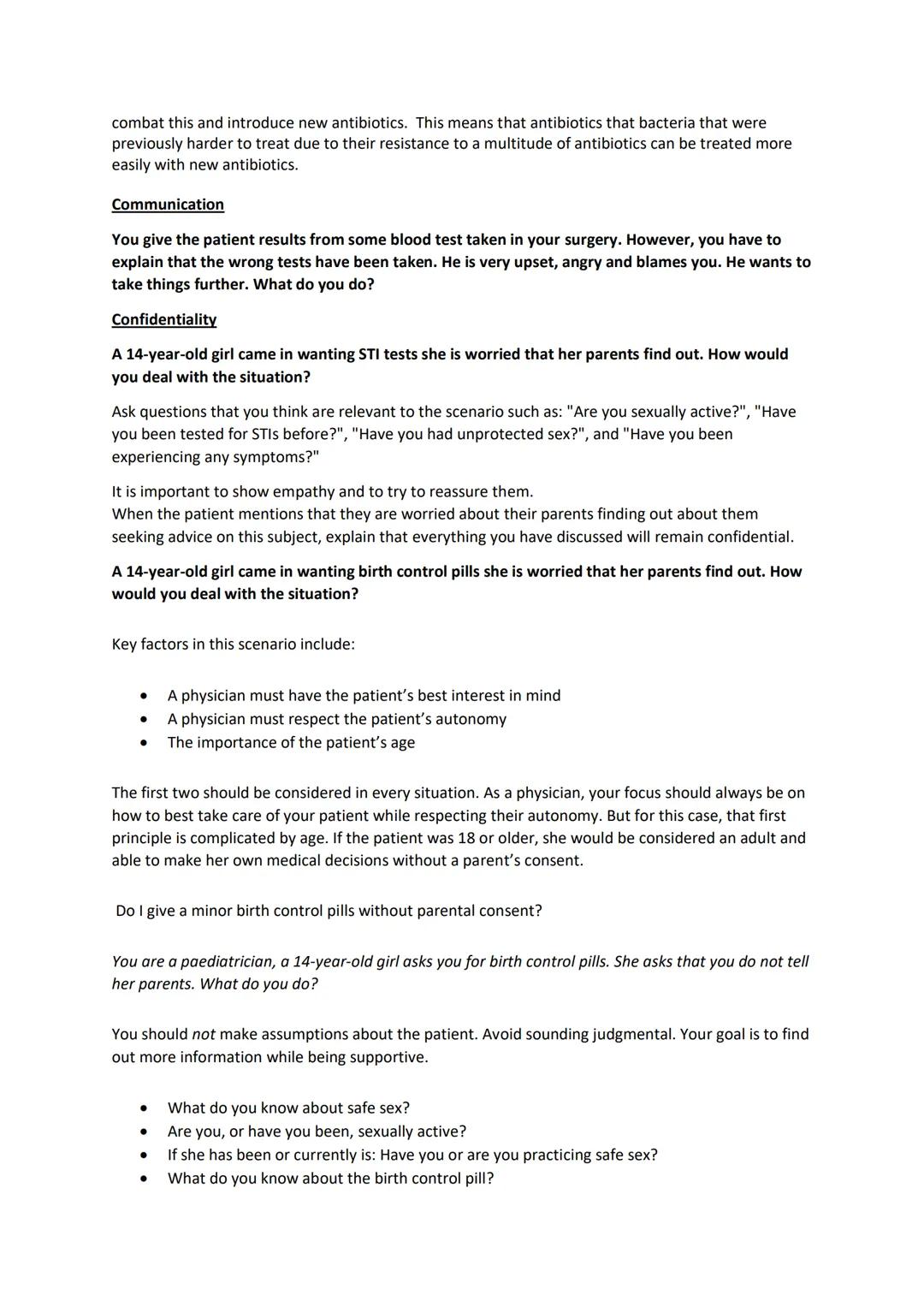 4 pillars of ethics:
- Autonomy
- Beneficence
- Non-maleficence
- Justice
Assessing Gillick competence
Professionals need to consider sever