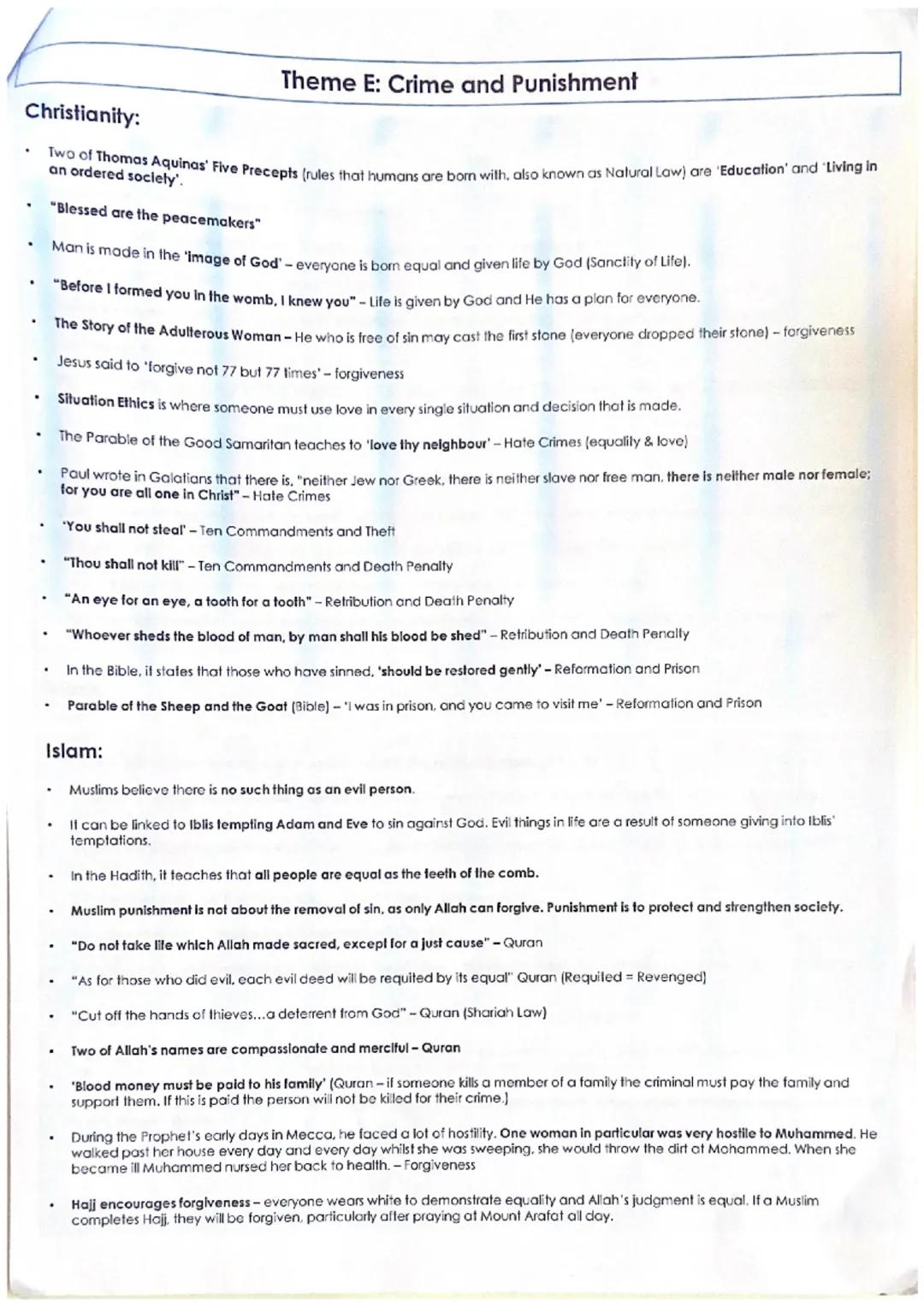 Addiction
Theme E: Crime and Punishment
Being addicted to/dependent on a particular substance: can be a cause of crime (eg stealing money to