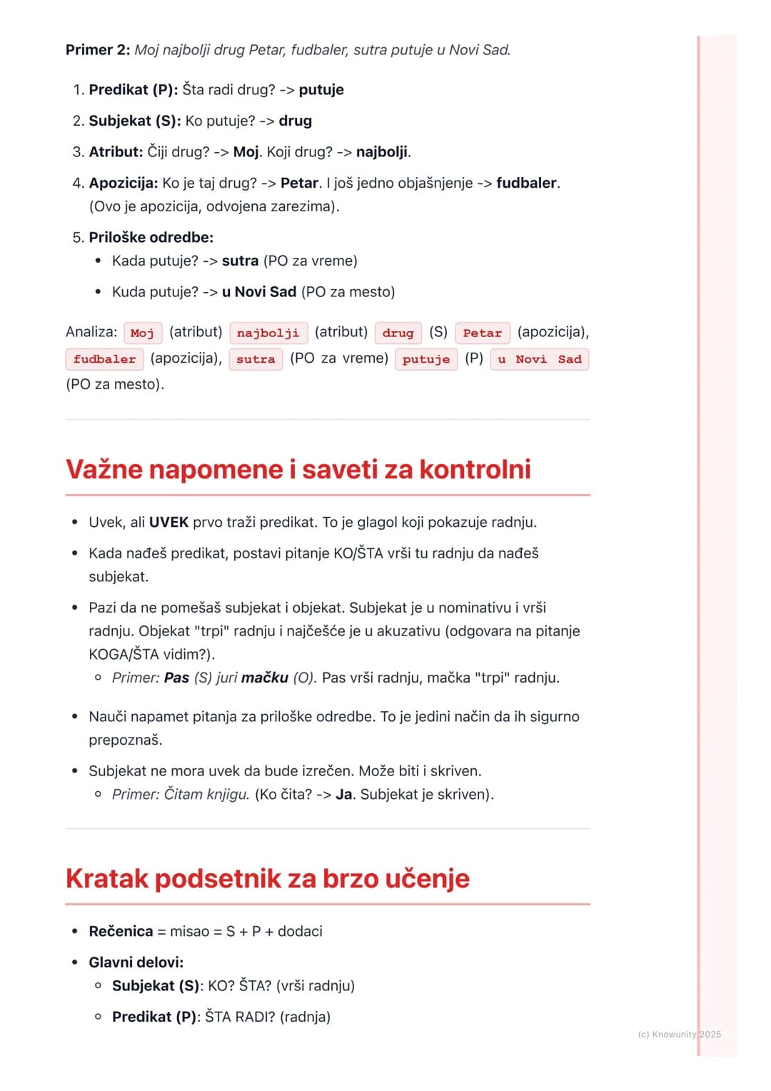 # Rečenica i njeni delovi
Uvod u rečenicu i njene delove
Rečenica je skup reči koji ima potpun smisao. Pomoću rečenica izražavamo
svoje mi